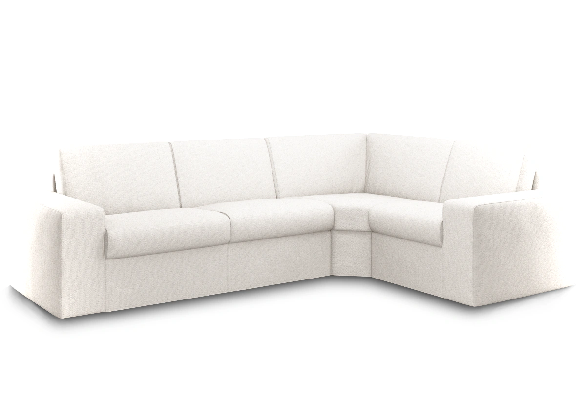 Ansicht des Produktes Lovo Ecksofa Rechts in Stoff weiß