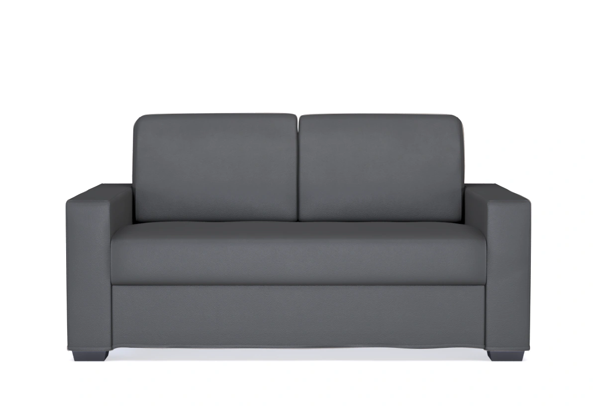 Schlafsofa Ravano in Leder Ansicht des Produktes Ravano 2-Sitzer in Leder grau