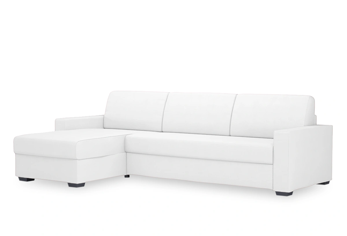 Ansicht des Produktes Ravano Sofa mit Rec links in Stoff weiß