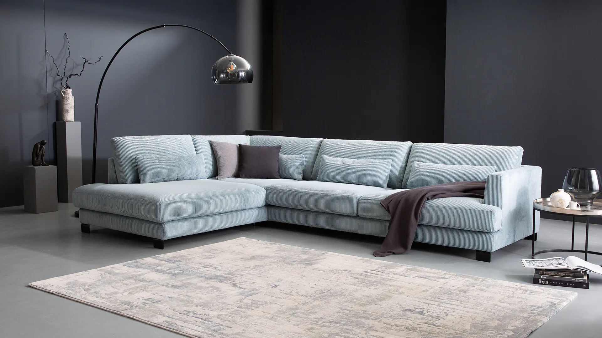 Sofa Odense in Stoff Stoff schwarz | VON WILMOWSKY