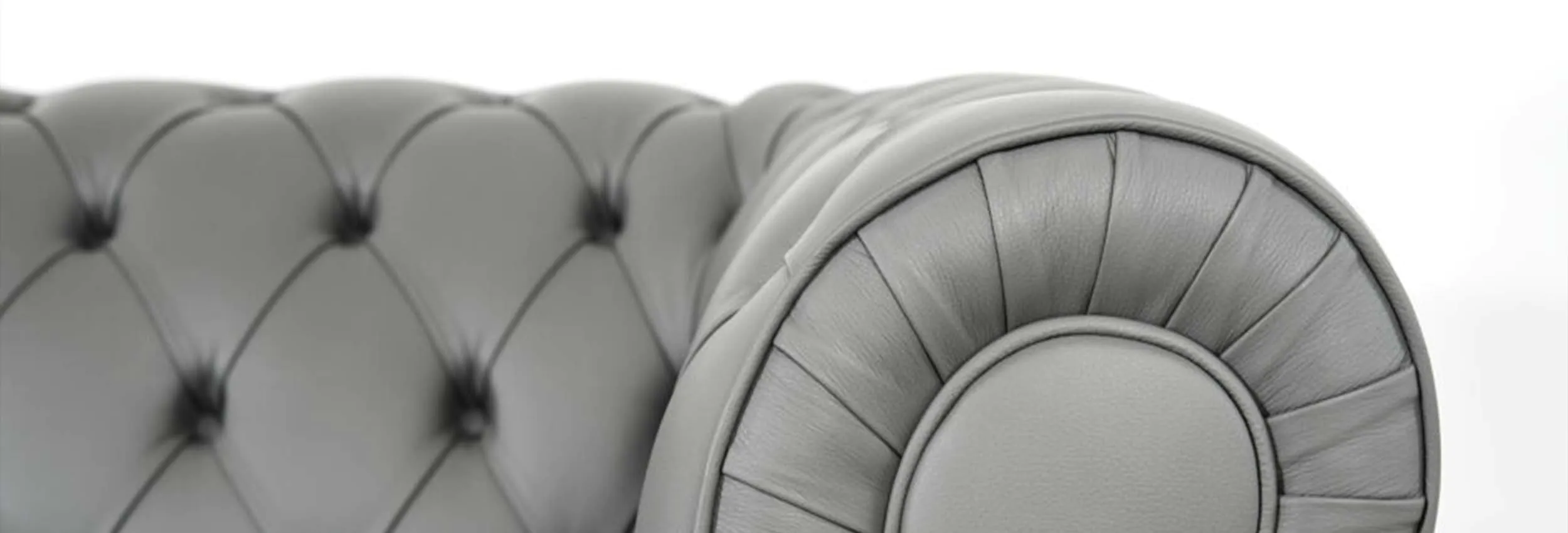 Close-Up Chesterfield Ledersofa
