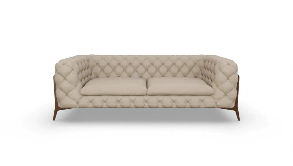 Modernes Chesterfield Sofa Juno in beige
