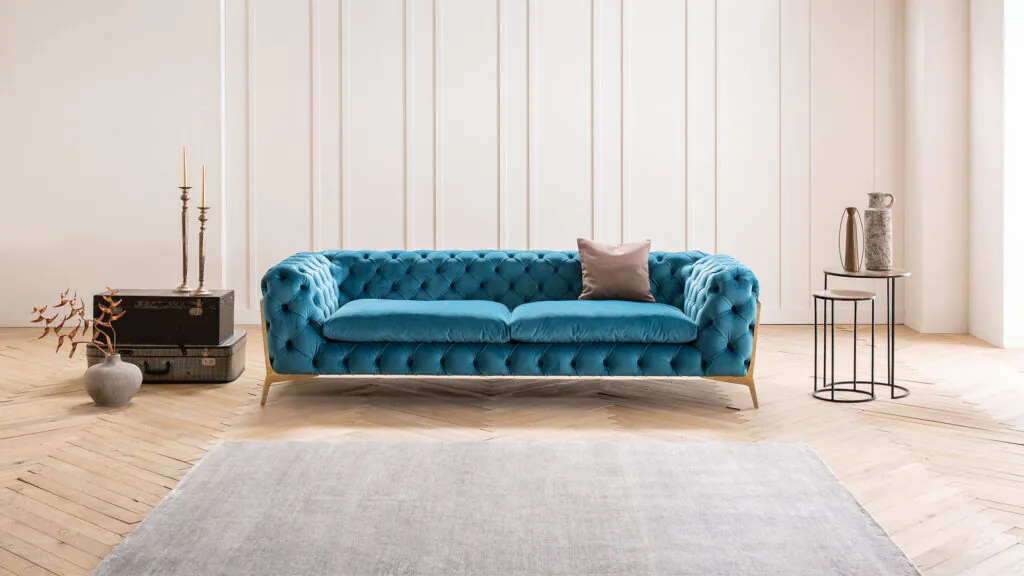 Modernes Chesterfield Sofa in Samt