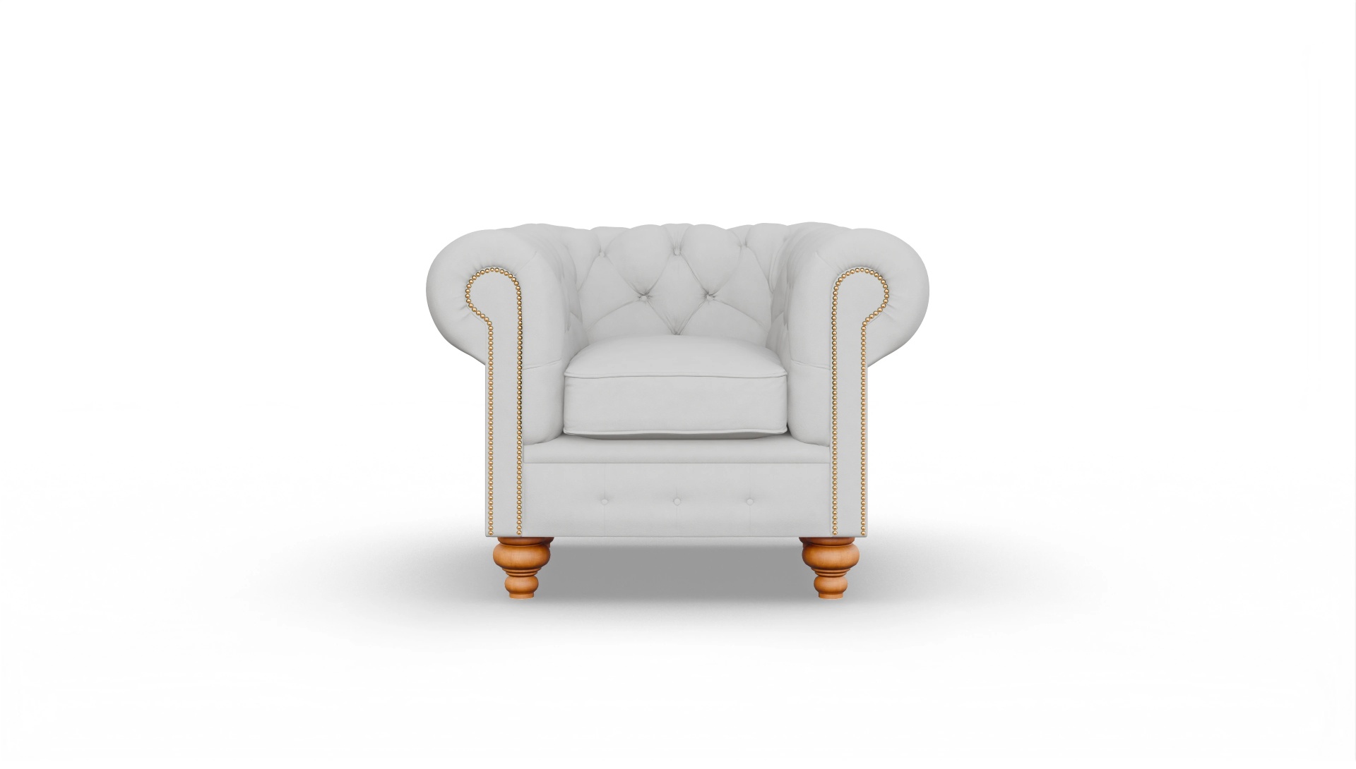Chesterfield Sessel Trafalgar Ansicht des Produktes Trafalgar Sessel in Leder weiß
