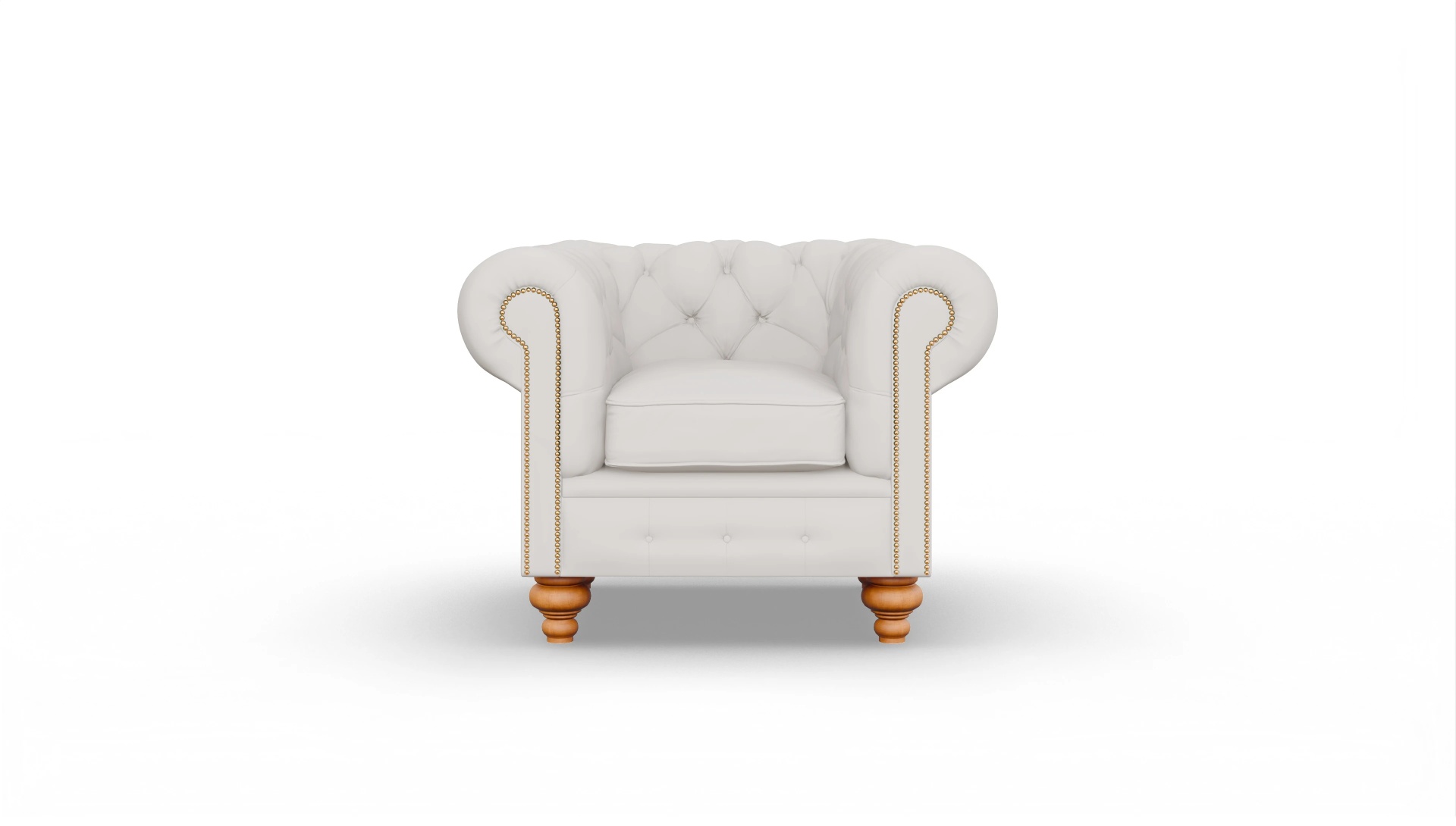 Chesterfield Sessel Trafalgar Ansicht des Produktes Trafalgar Sessel in Leder weiß