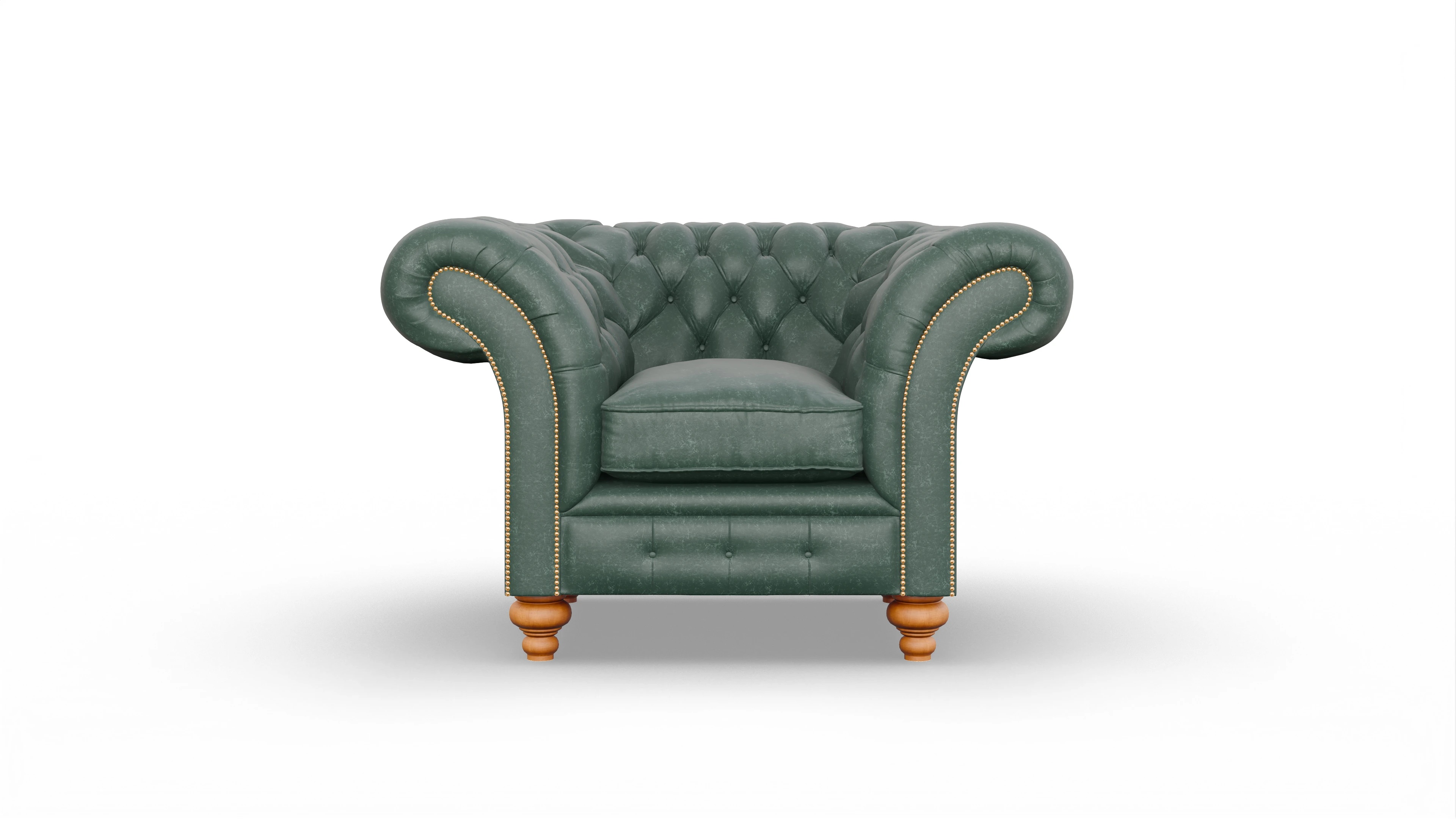 Ansicht des Produktes Knightsbridge Sessel in Leder grün