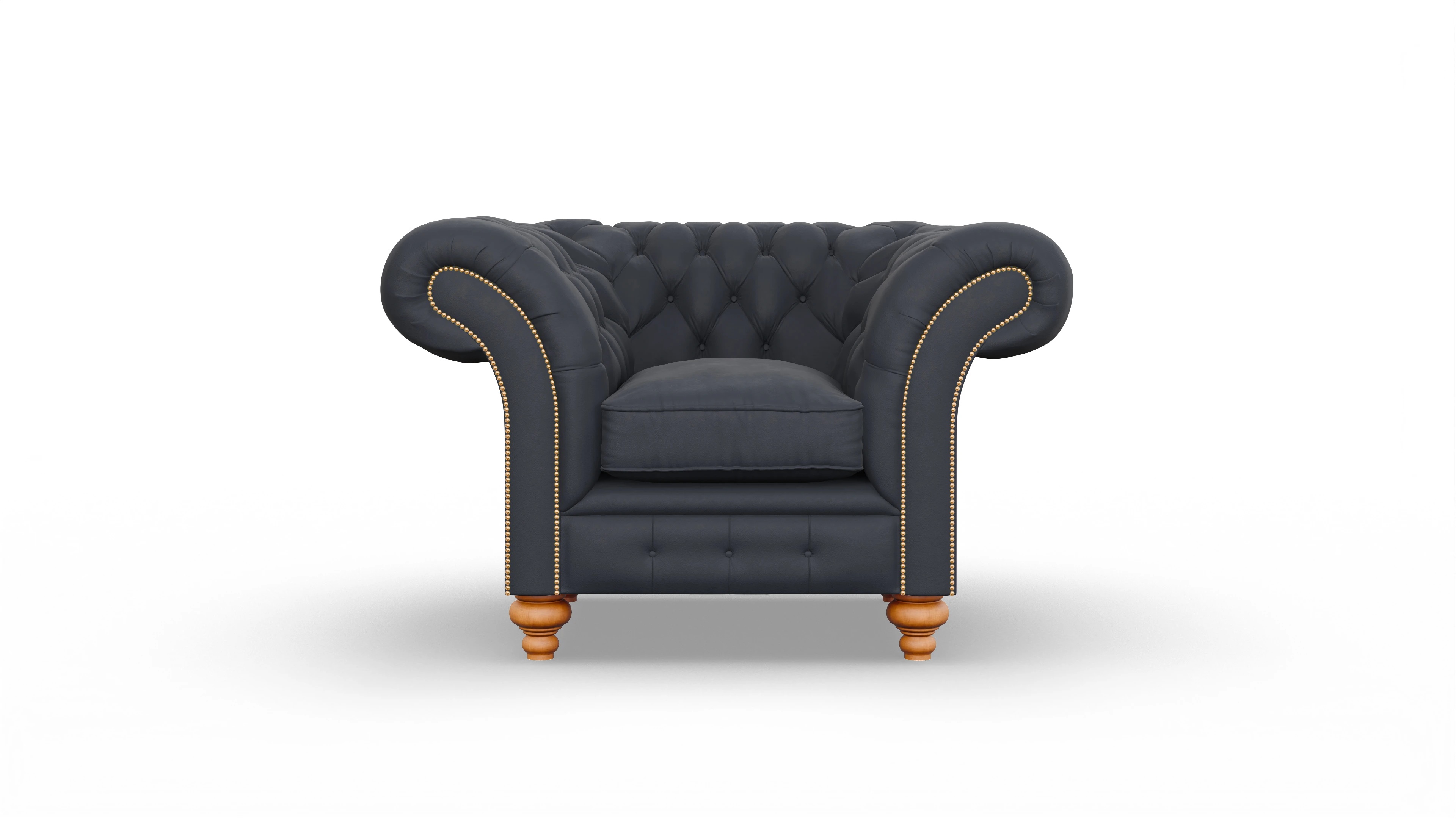 Ansicht des Produktes Knightsbridge Sessel in Leder blau