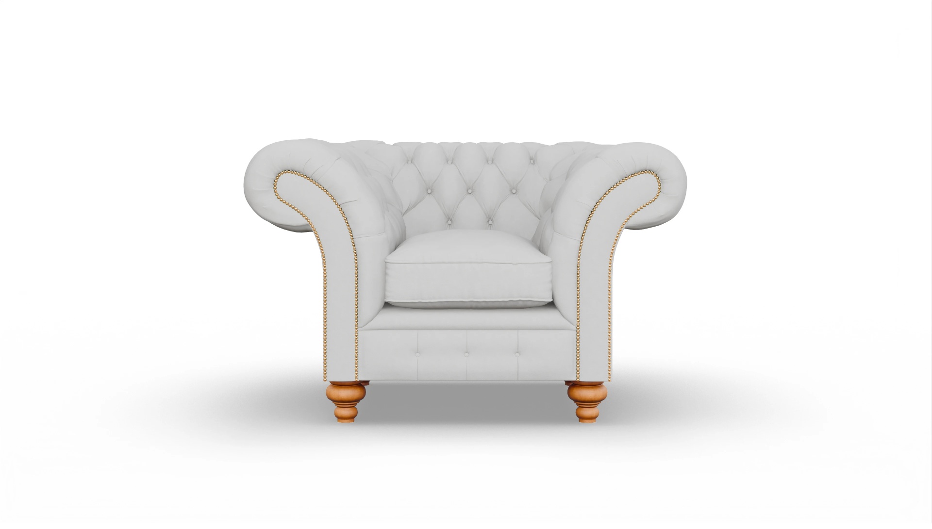 Kolonialstil-Sessel Knightsbridge Ansicht des Produktes Knightsbridge Sessel in Leder weiß