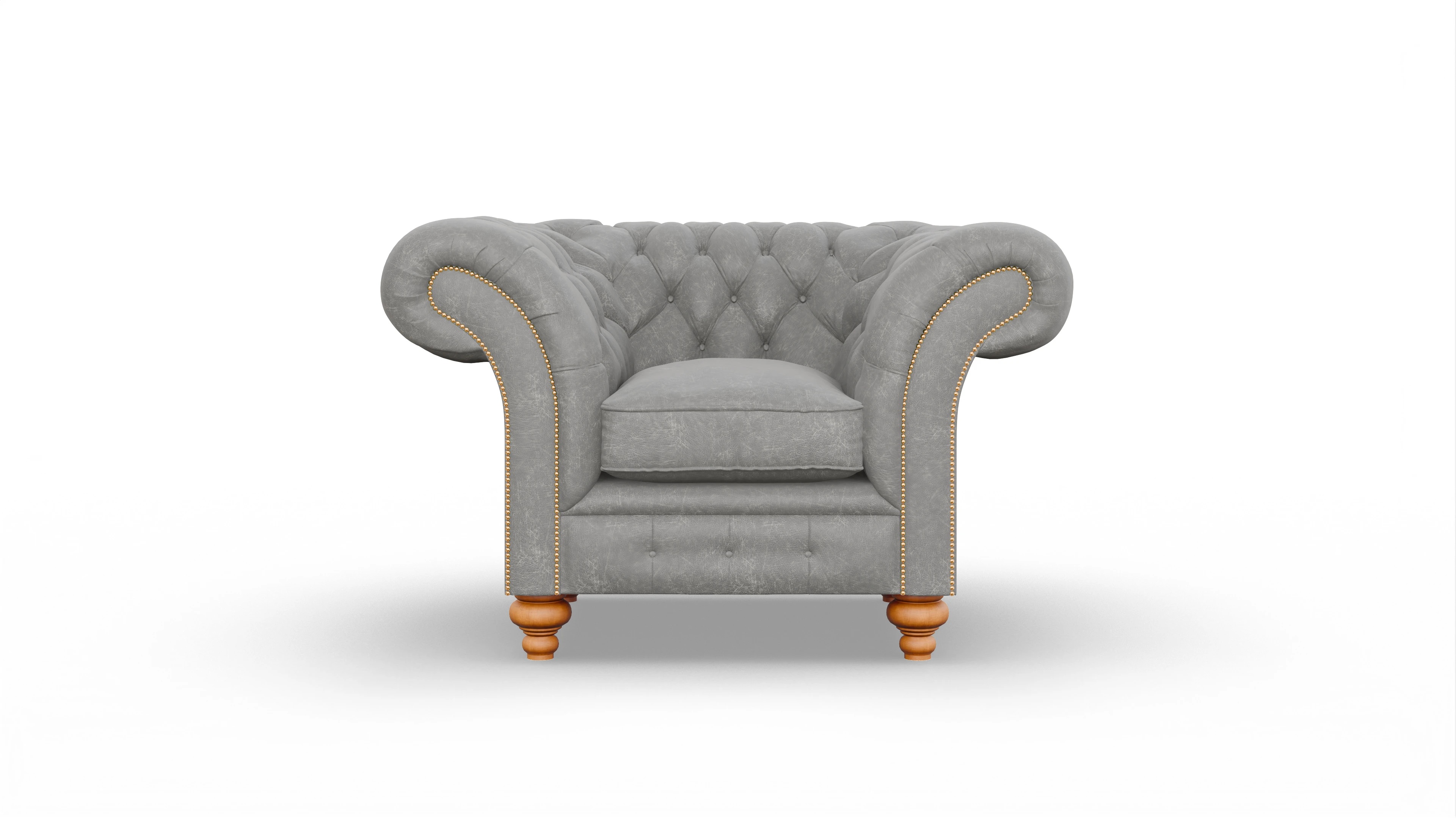 Ansicht des Produktes Knightsbridge Sessel in Leder grau
