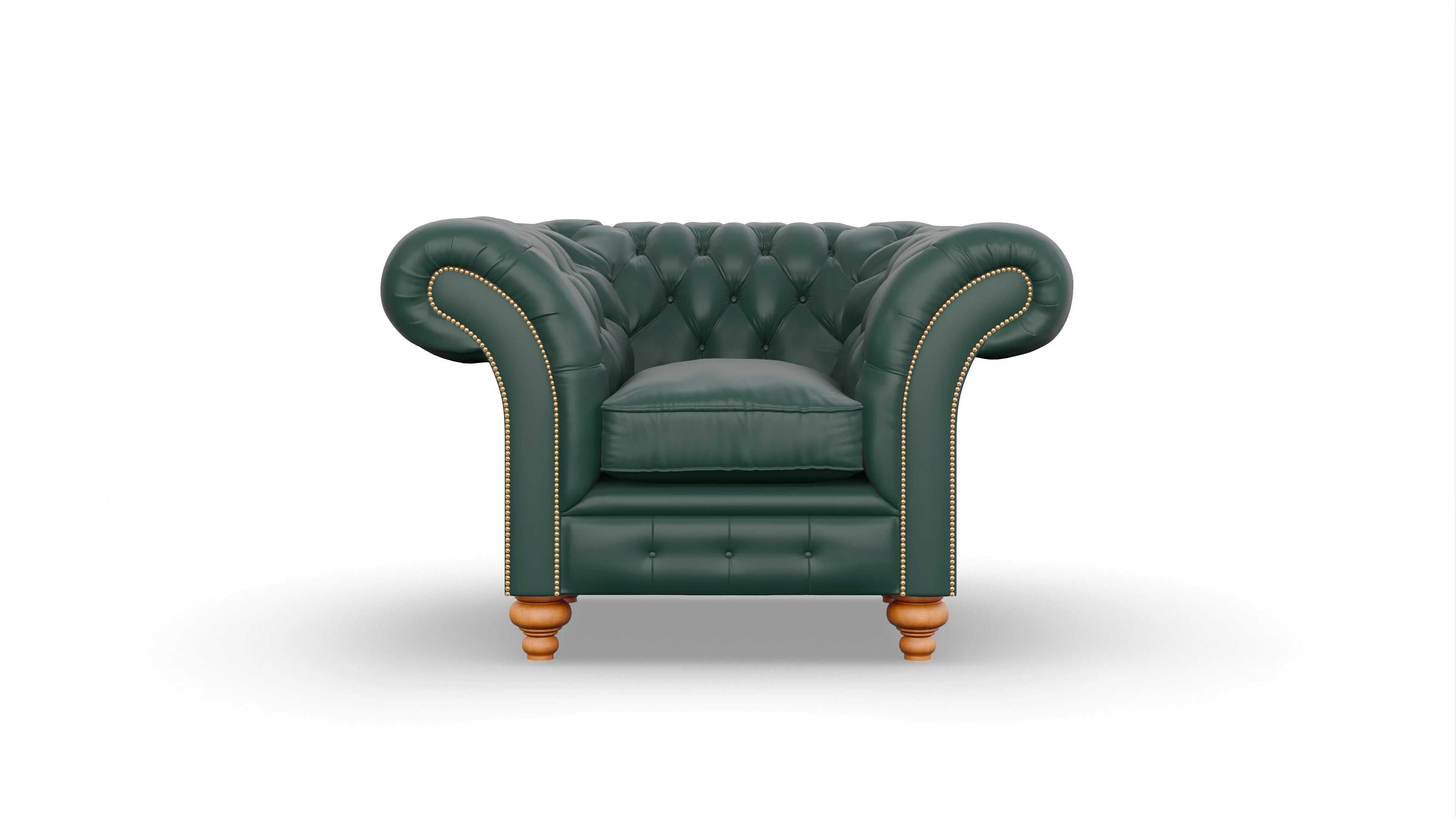 Ansicht des Produktes Knightsbridge Sessel in Leder grün