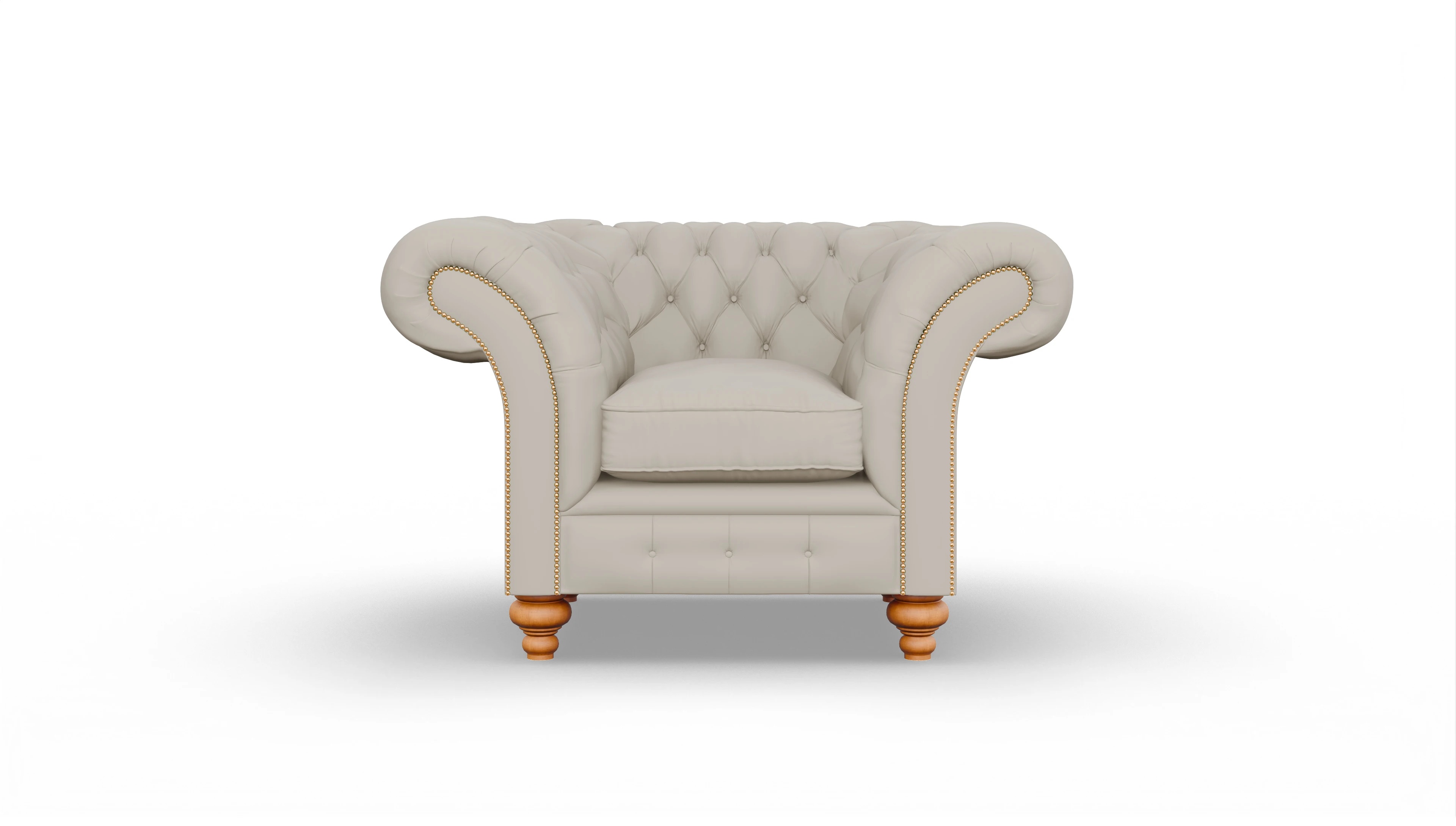 Ansicht des Produktes Knightsbridge Sessel in Leder weiß