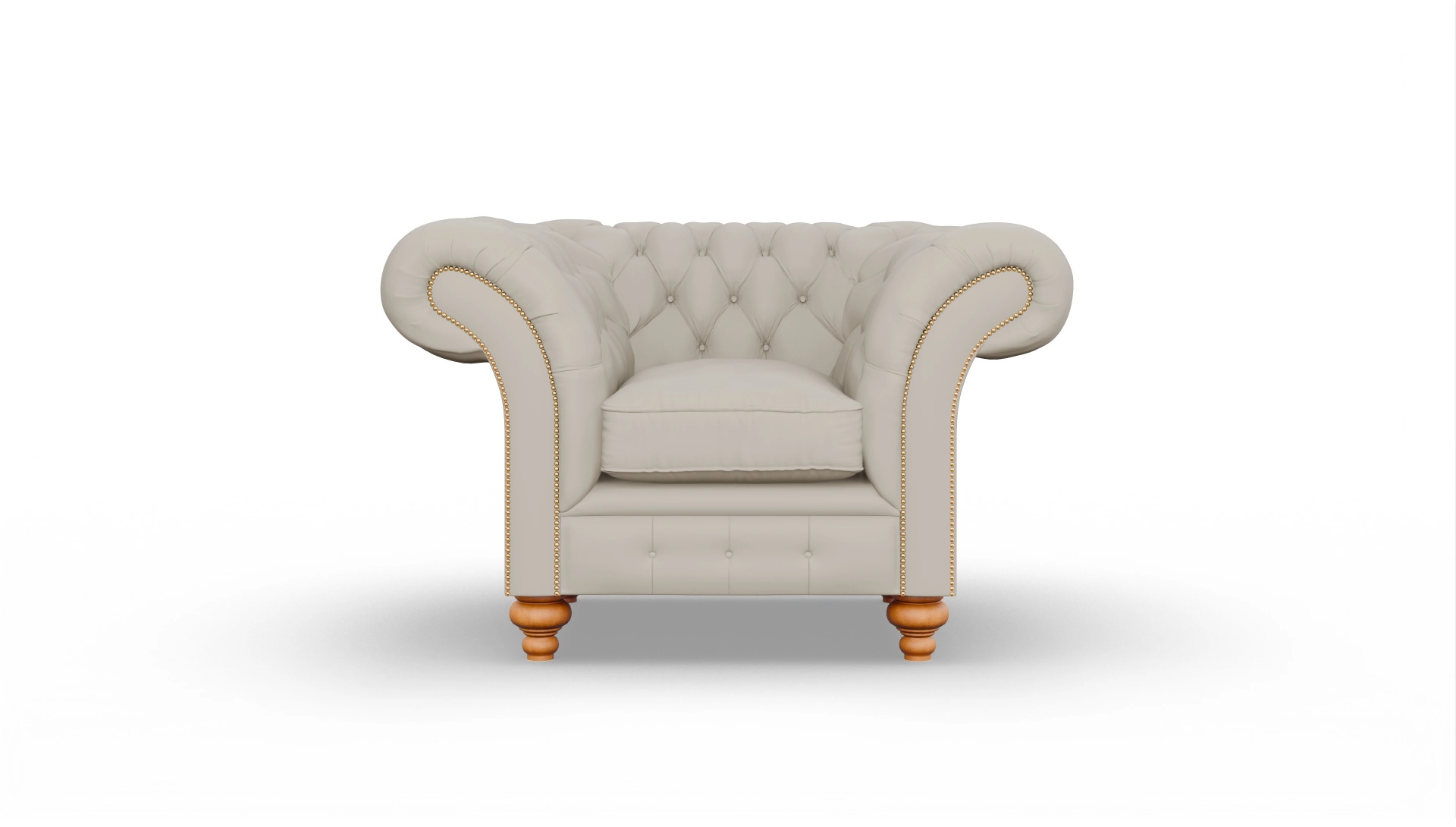 Kolonialstil-Sessel Knightsbridge Ansicht des Produktes Knightsbridge Sessel in Leder weiß