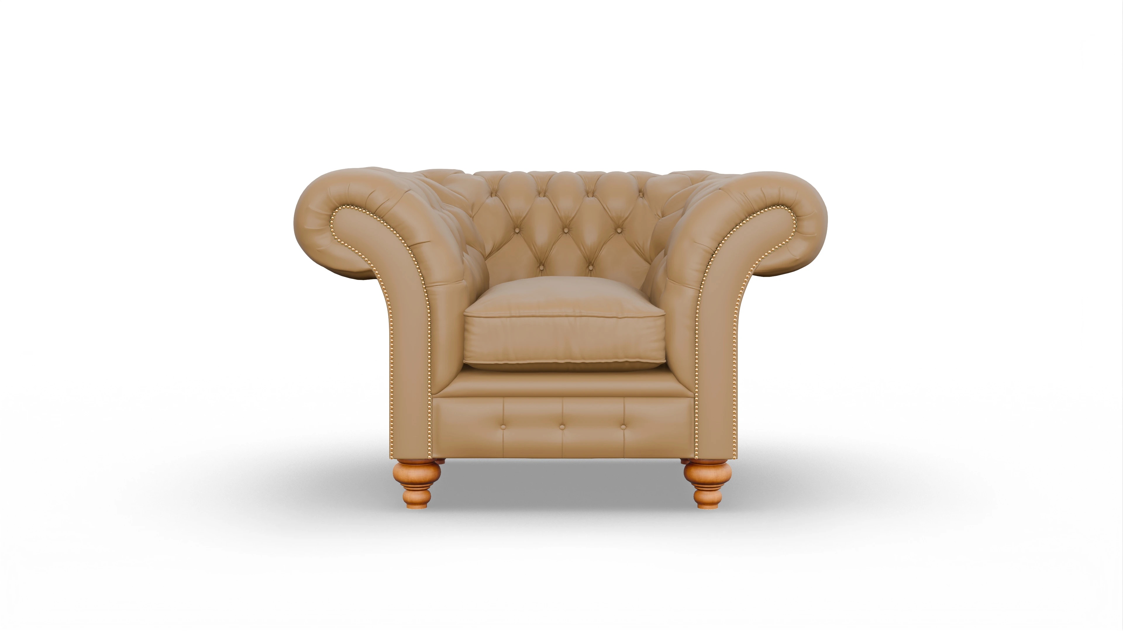 Ansicht des Produktes Knightsbridge Sessel in Leder gelb