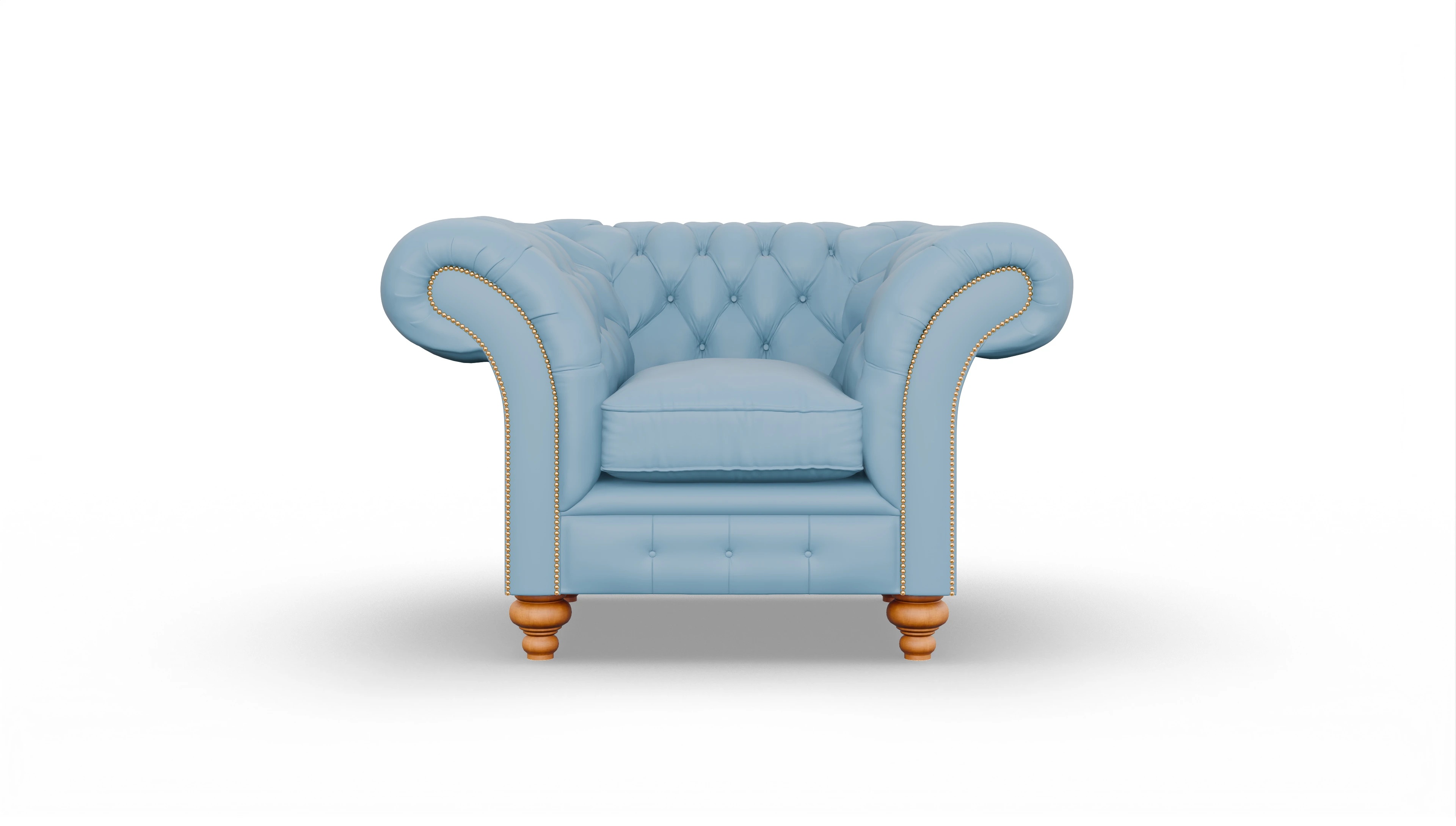 Ansicht des Produktes Knightsbridge Sessel in Leder blau