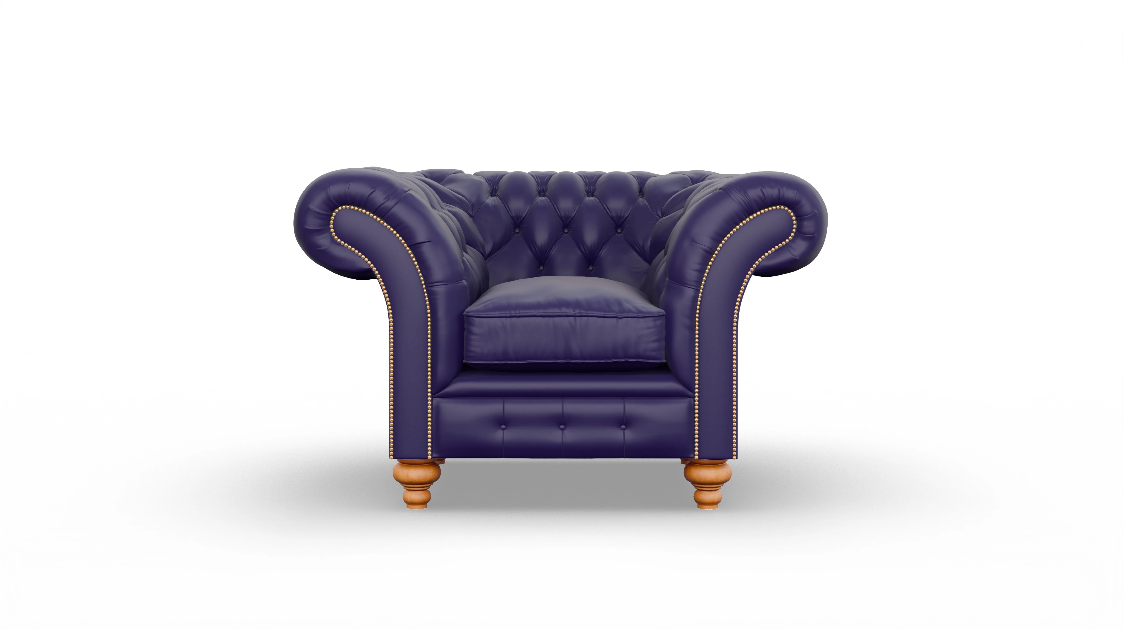 Ansicht des Produktes Knightsbridge Sessel in Leder blau