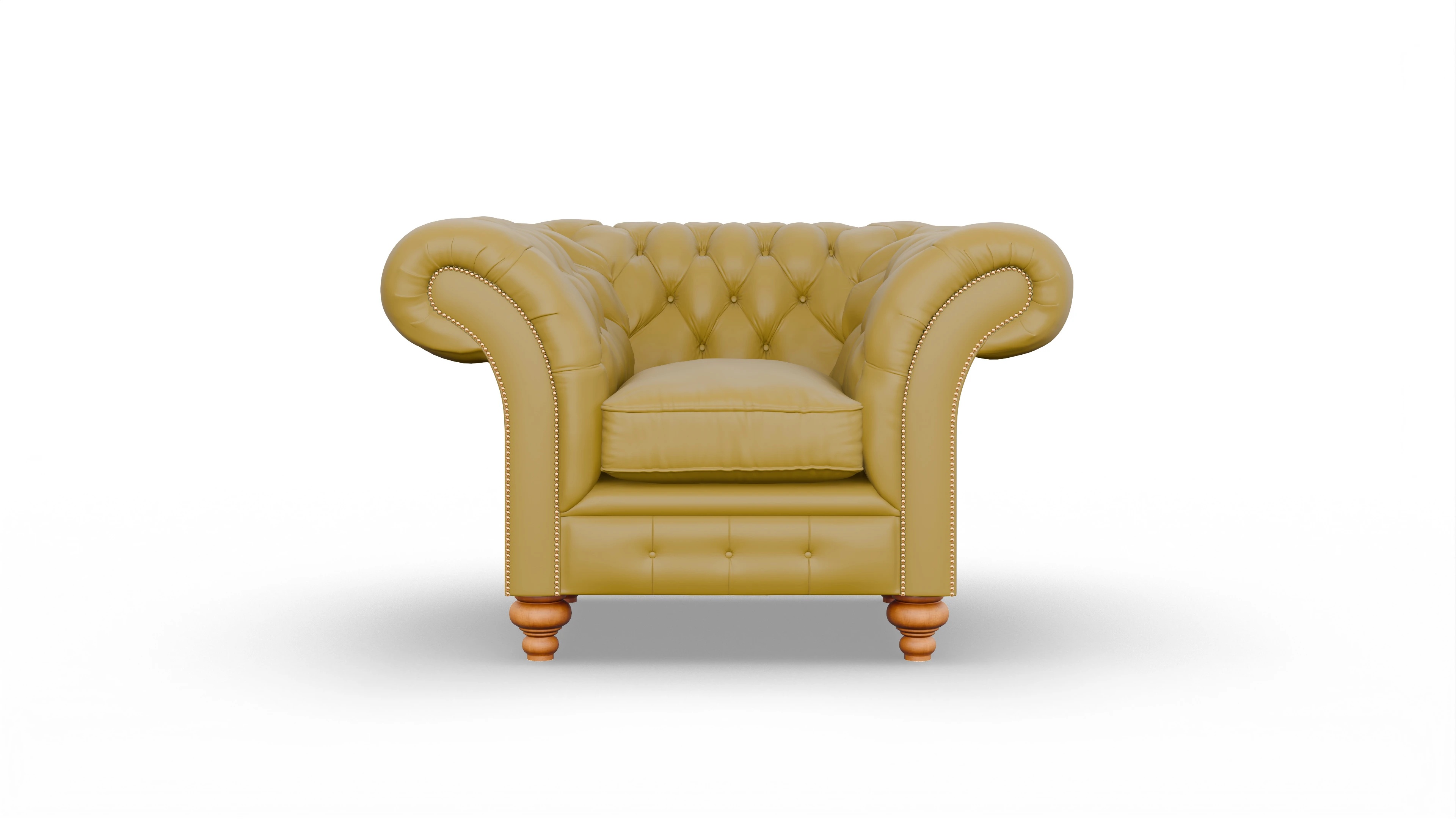 Ansicht des Produktes Knightsbridge Sessel in Leder gelb