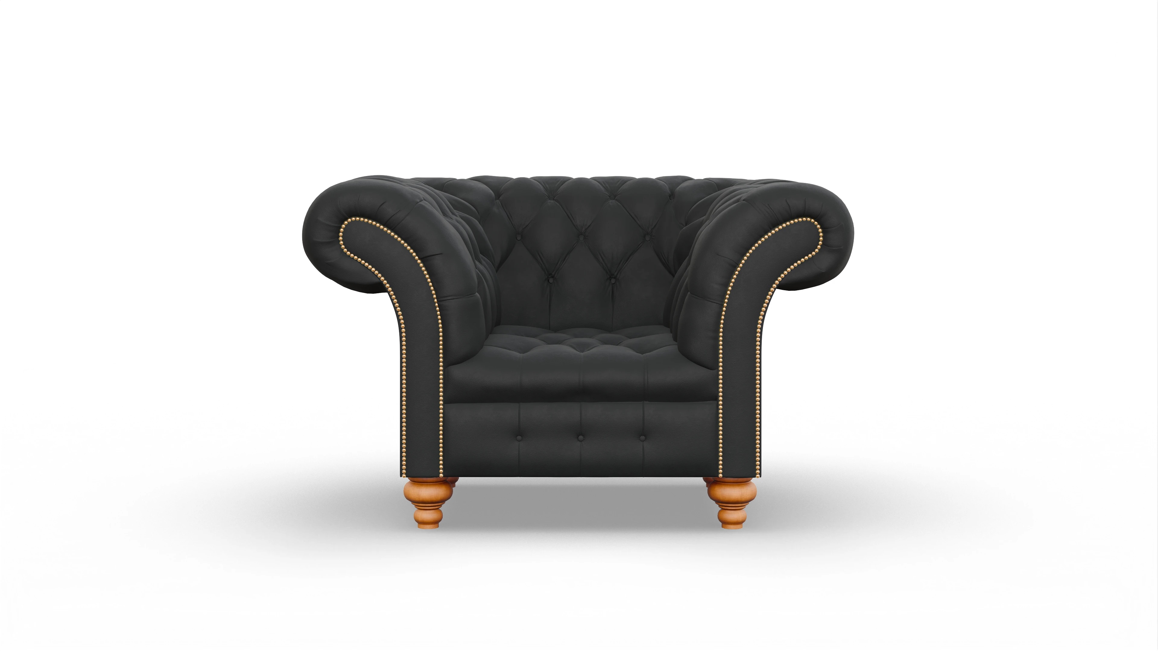Ansicht des Produktes Mayfair Sessel in Leder schwarz