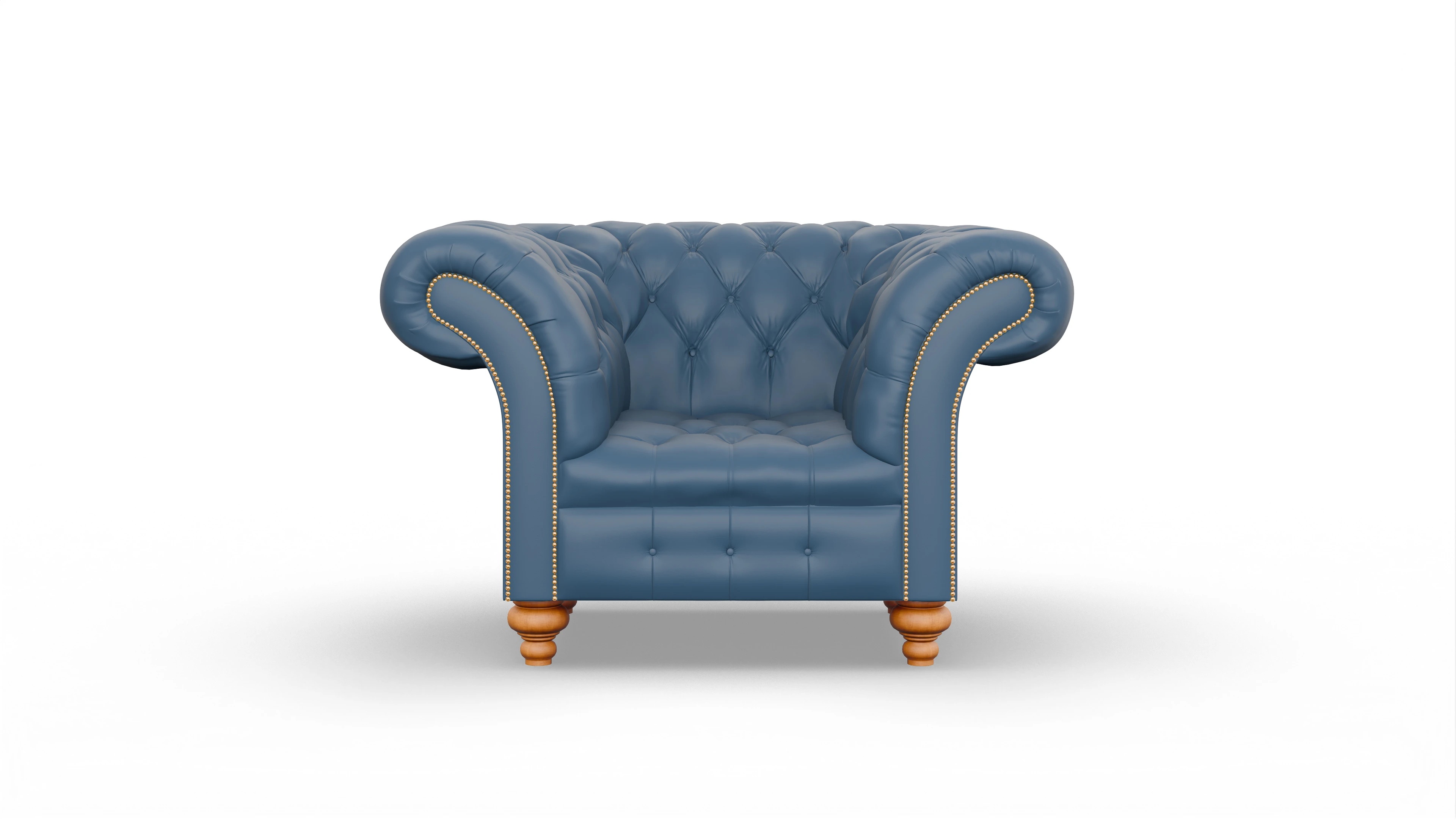 Ansicht des Produktes Mayfair Sessel in Leder blau