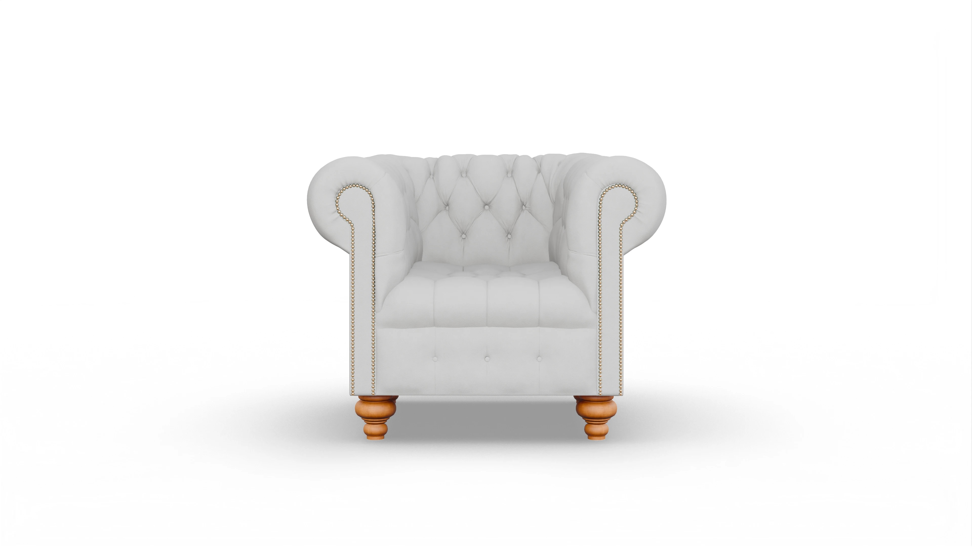 Victorian Chesterfield Sessel Liberty Ansicht des Produktes Liberty Sessel in Leder weiß