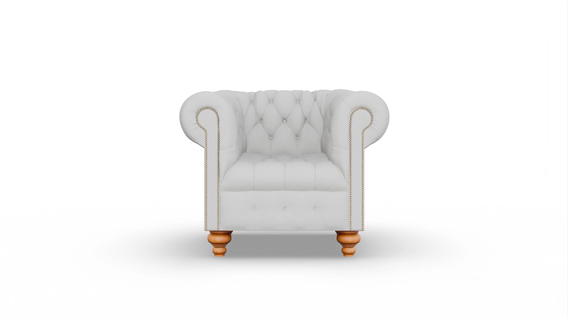 Victorian Chesterfield Sessel Liberty Ansicht des Produktes Liberty Sessel in Leder weiß