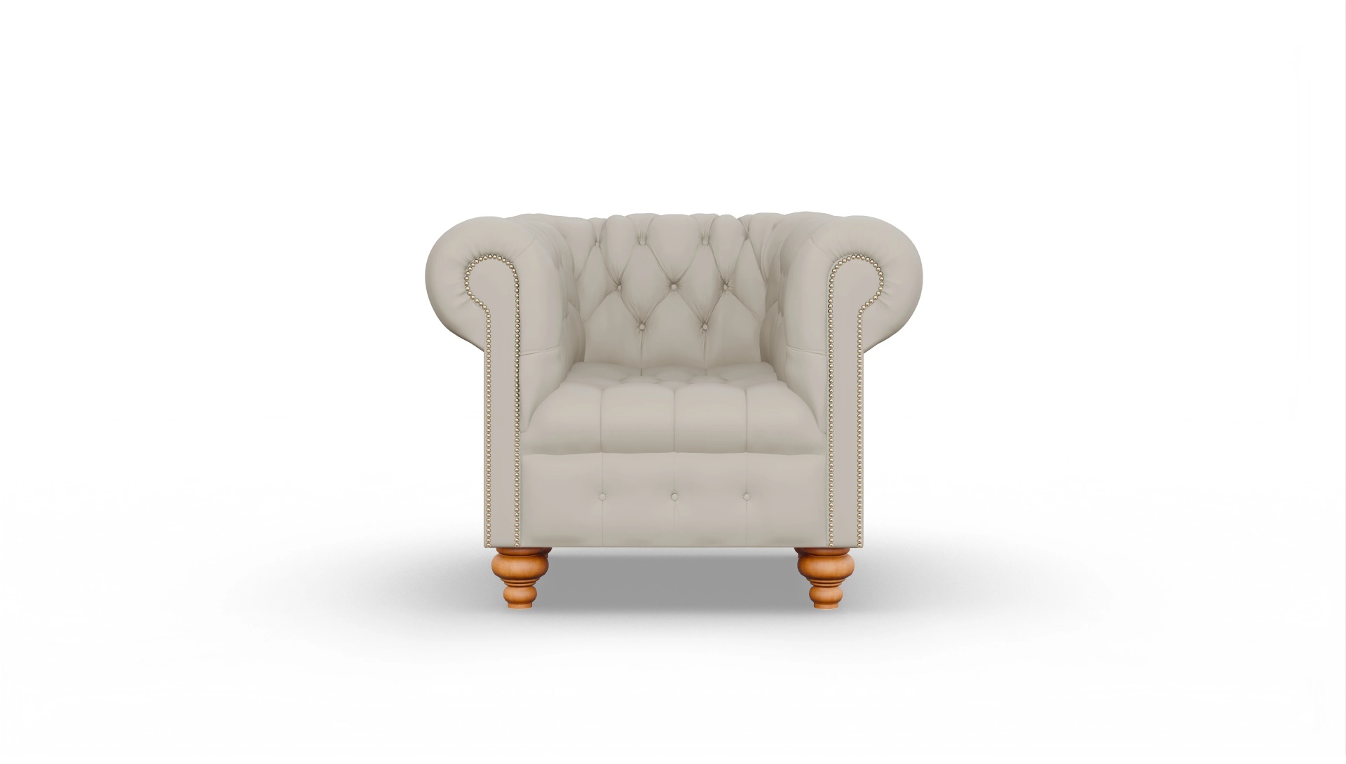 Victorian Chesterfield Sessel Liberty Ansicht des Produktes Liberty Sessel in Leder weiß