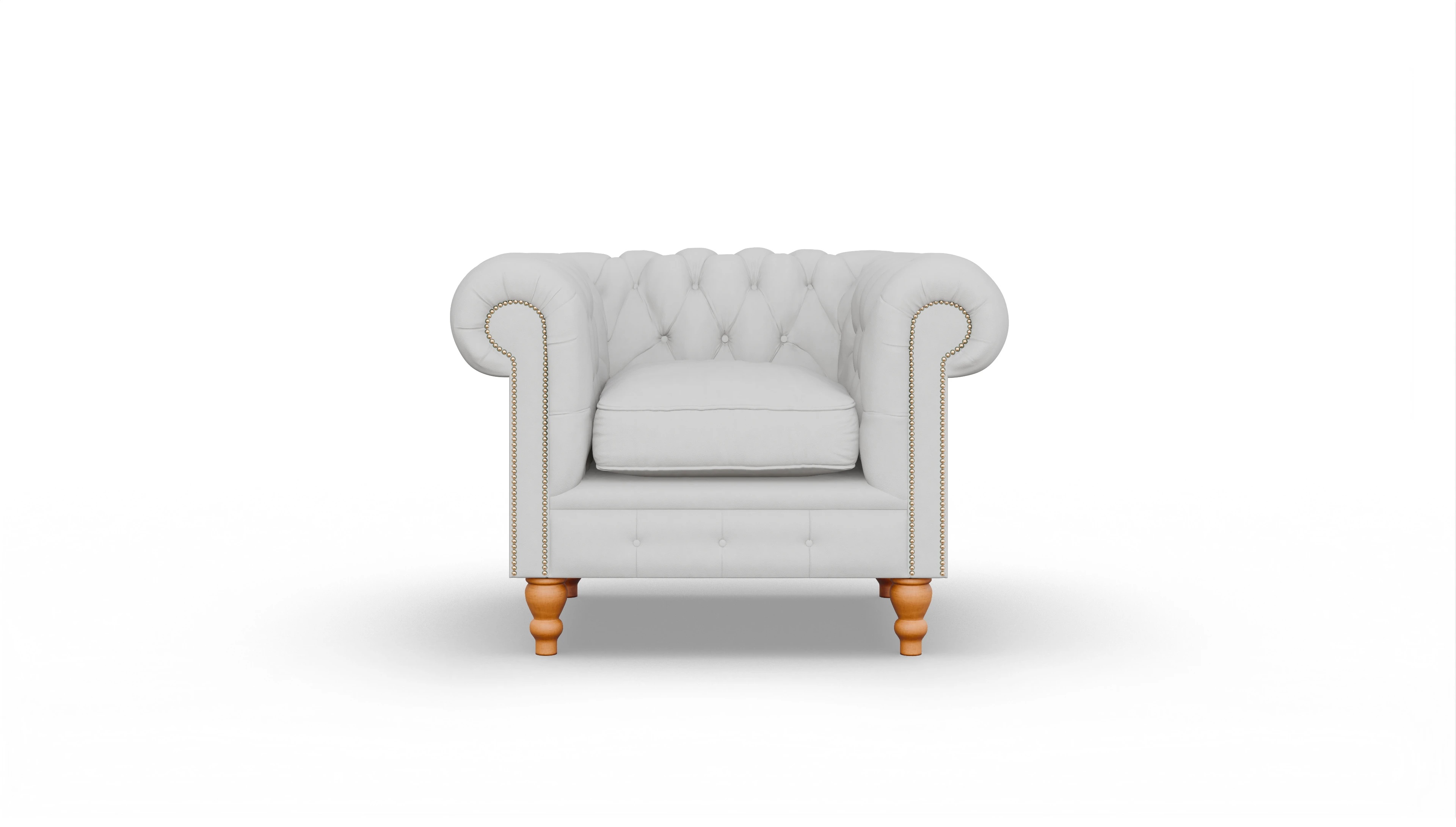 Ansicht des Produktes Russel Sessel in Leder weiß