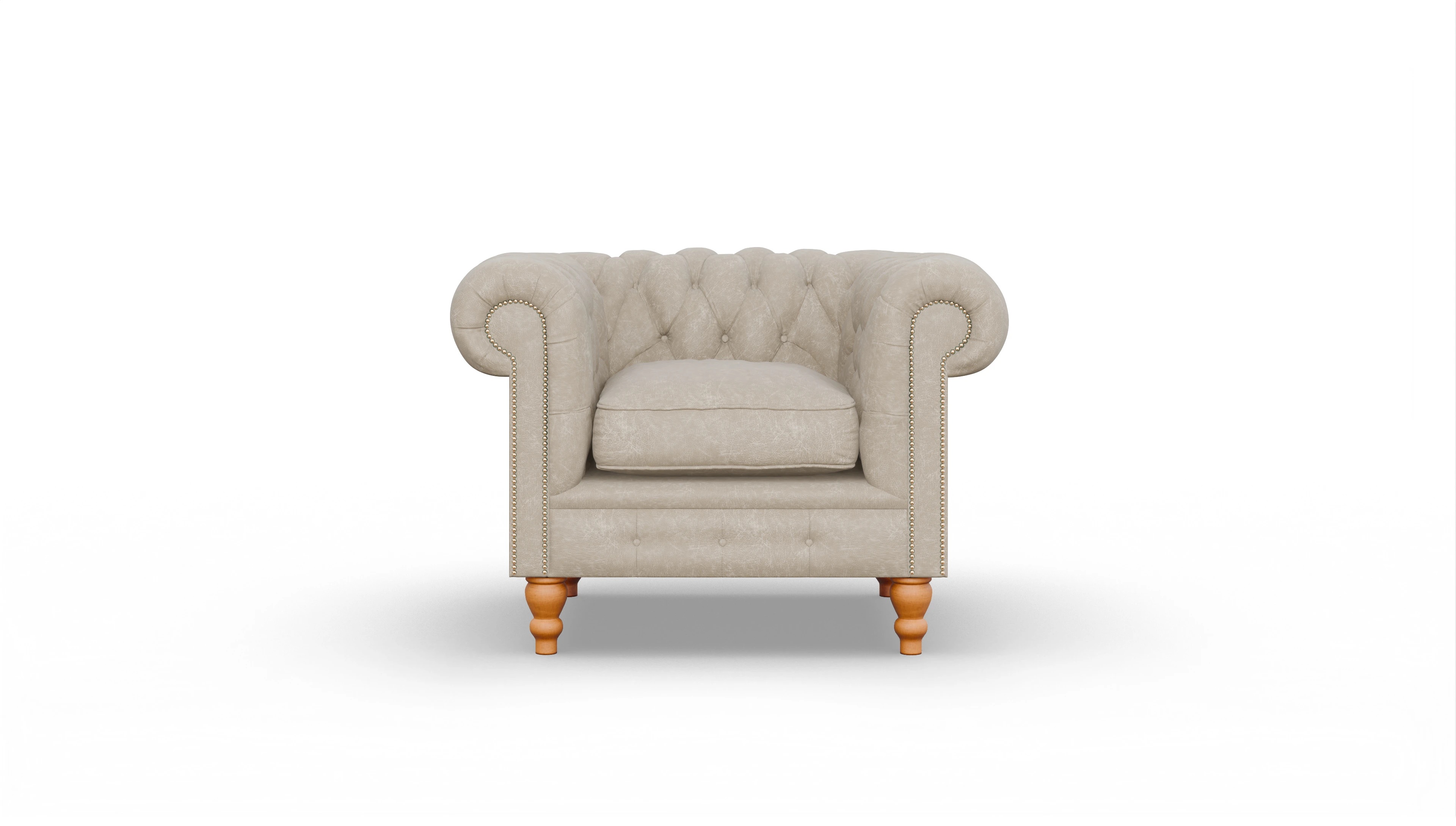 Ansicht des Produktes Russel Sessel in Leder beige