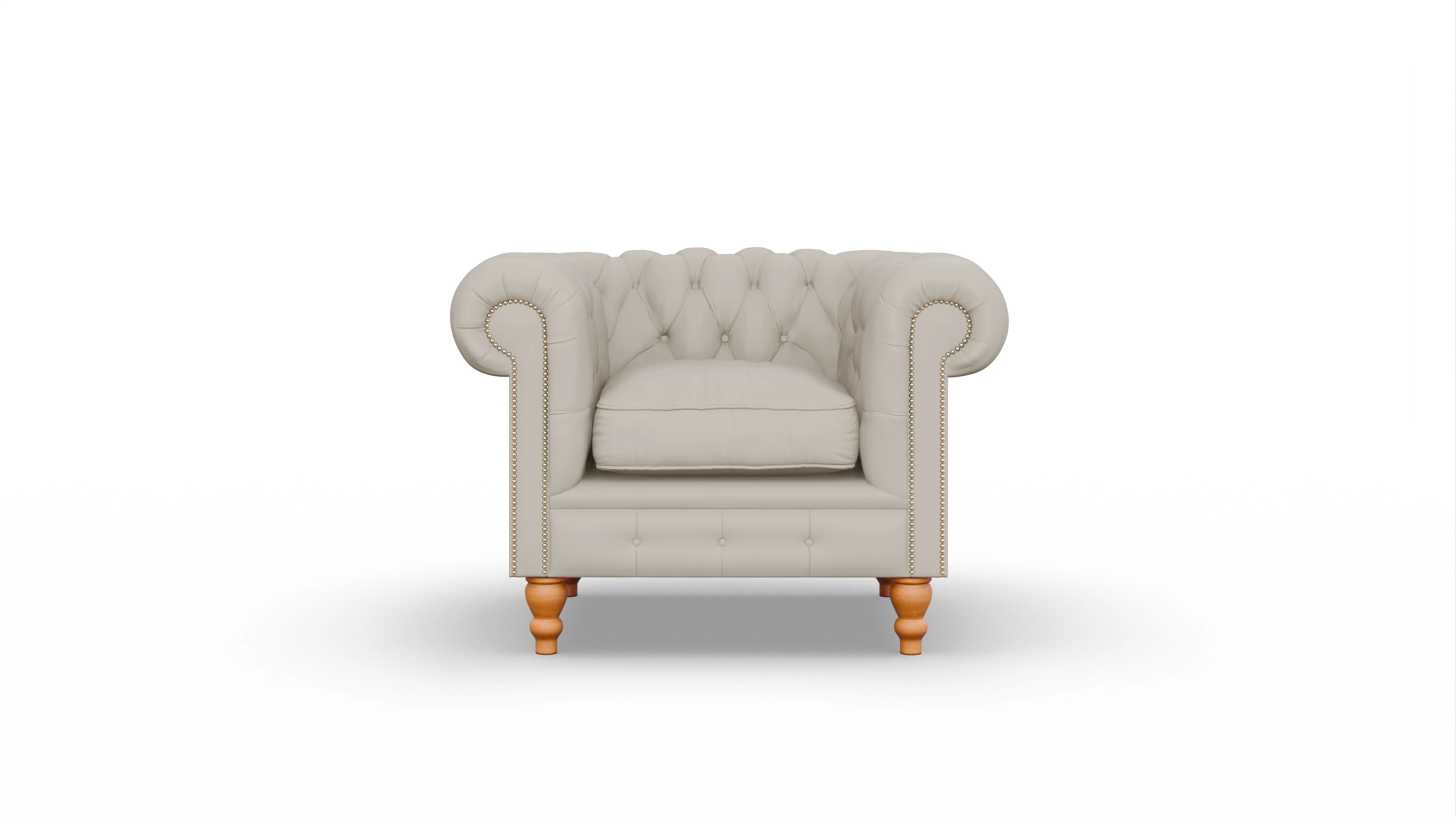 Ansicht des Produktes Russel Sessel in Leder weiß