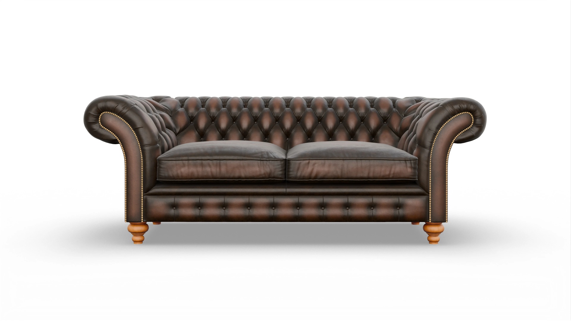 Ansicht des Produktes Knightsbridge 3-Sitzer in Leder braun