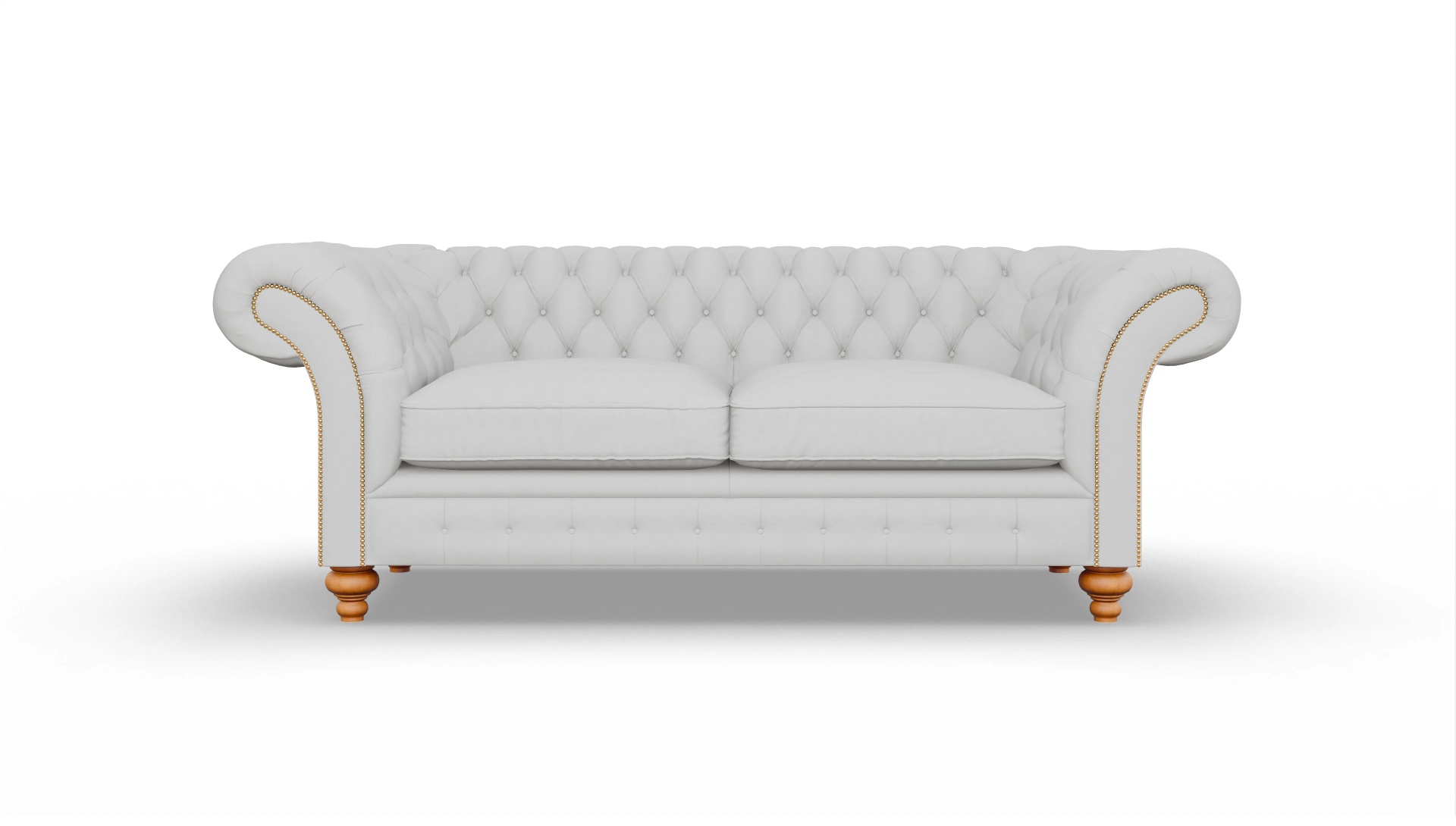 Kolonialstil-Sofa Knightsbridge Ansicht des Produktes Knightsbridge 3-Sitzer in Leder weiß