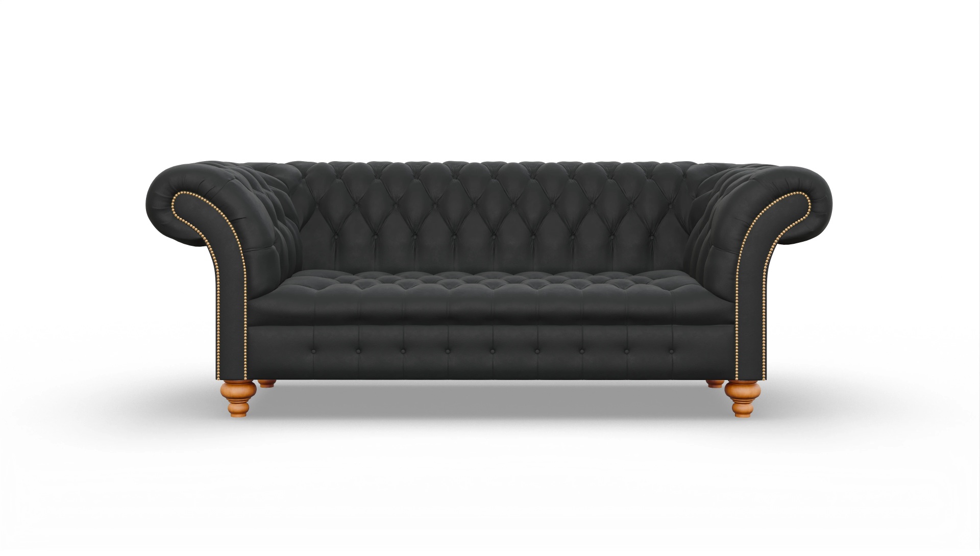 Ansicht des Produktes Mayfair 3-Sitzer in Leder schwarz