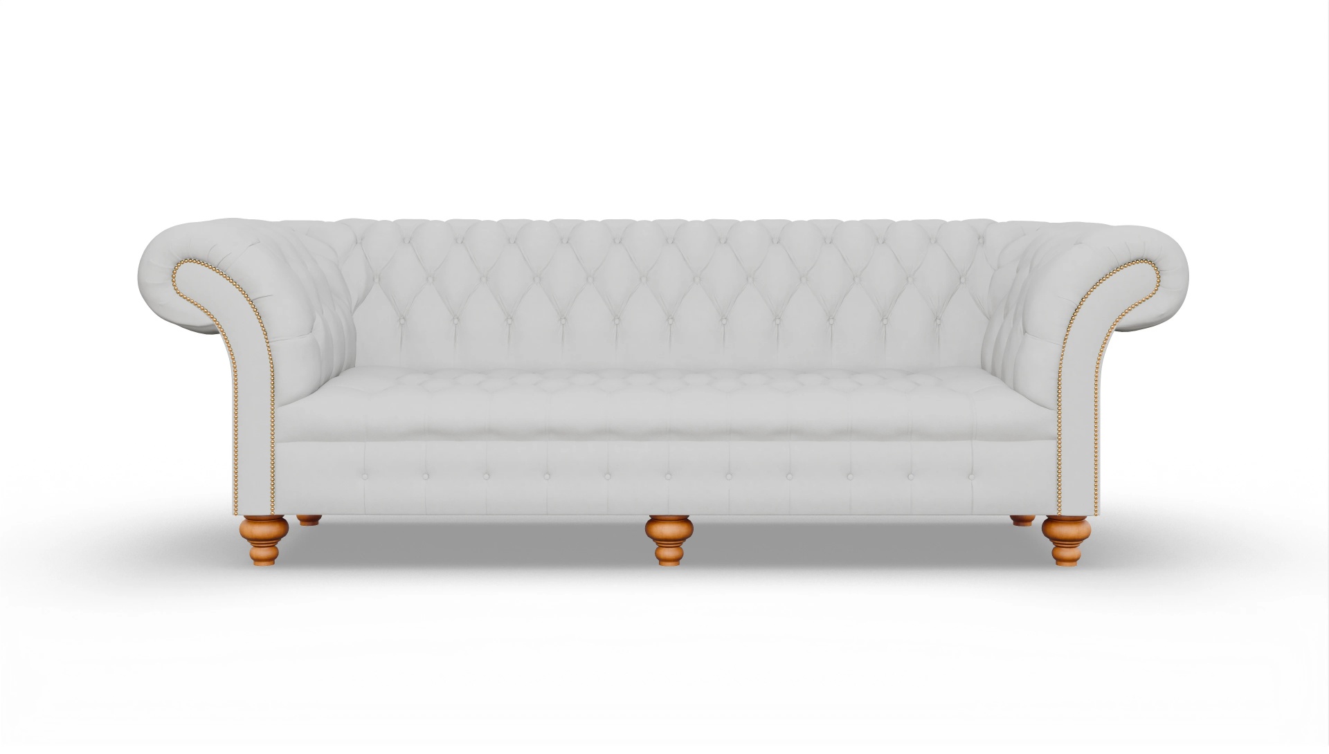 Kolonialstil-Sofa Mayfair Ansicht des Produktes Mayfair 4-Sitzer in Leder weiß