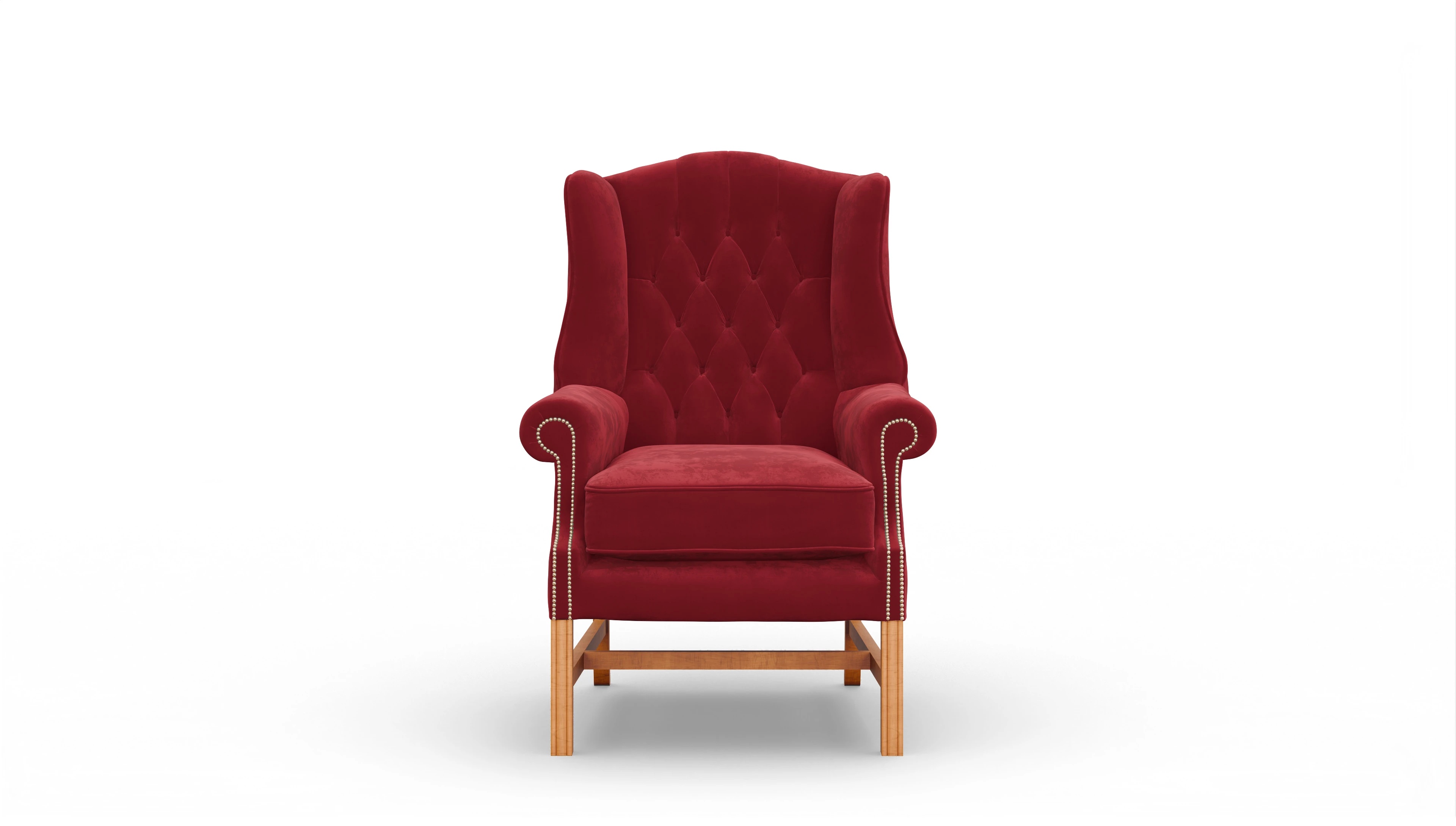 Ansicht des Produktes Sherlock Sessel in Samt rot