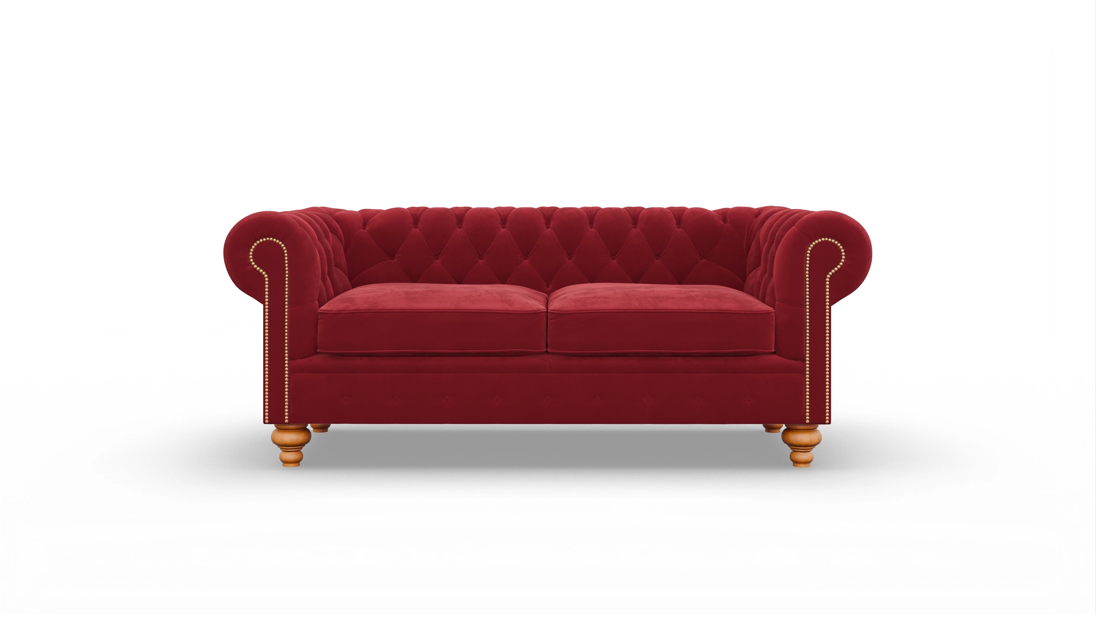 Ansicht des Produktes Trafalgar 3-Sitzer in Samt rot