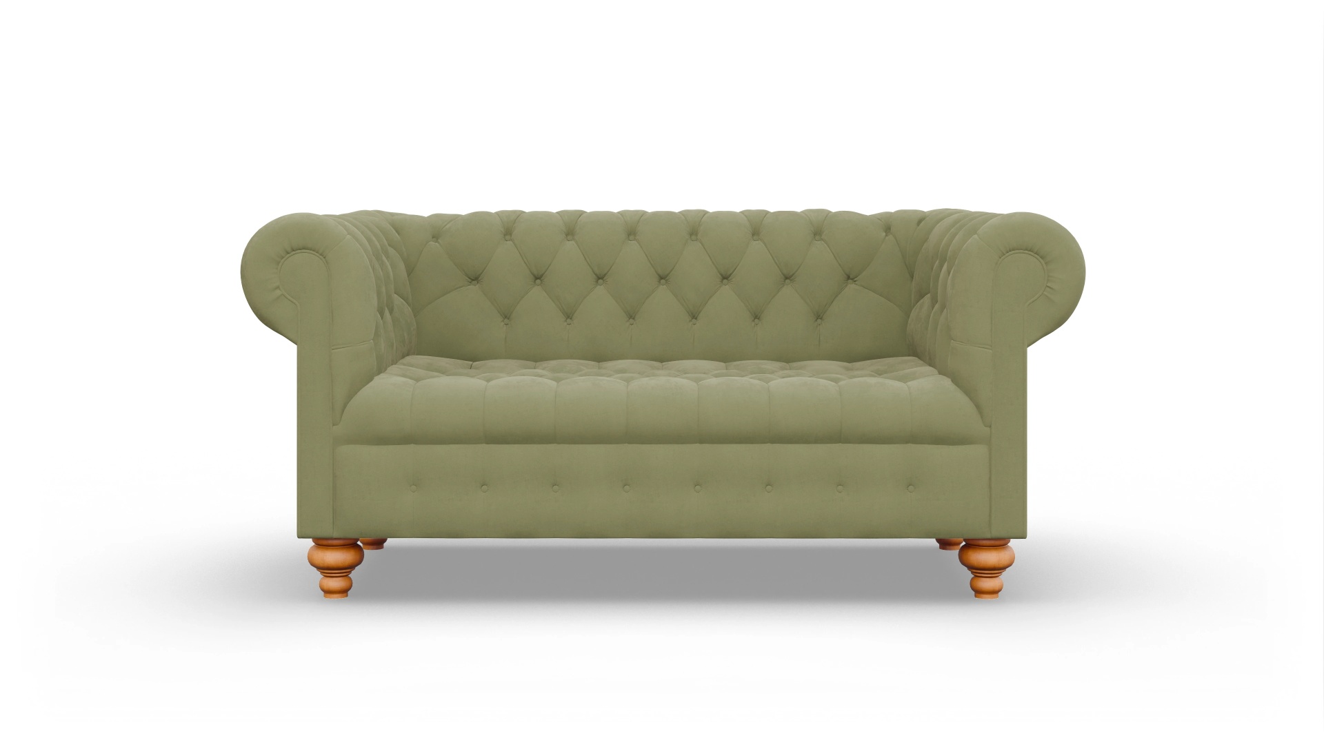 Victorian Chesterfield Samtsofa Liberty Ansicht des Produktes Liberty 2,5-Sitzer in Samt grün