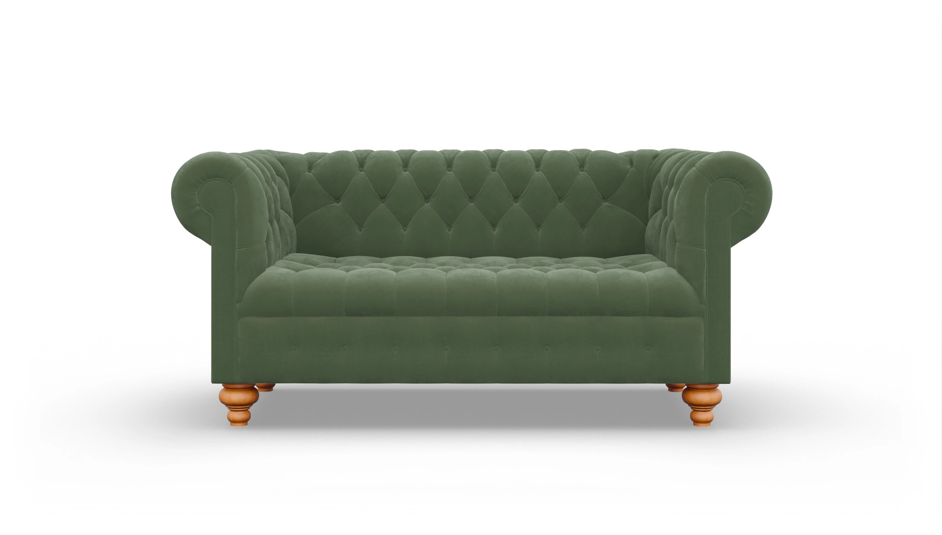 Victorian Chesterfield Samtsofa Liberty Ansicht des Produktes Liberty 2,5-Sitzer in Samt grün