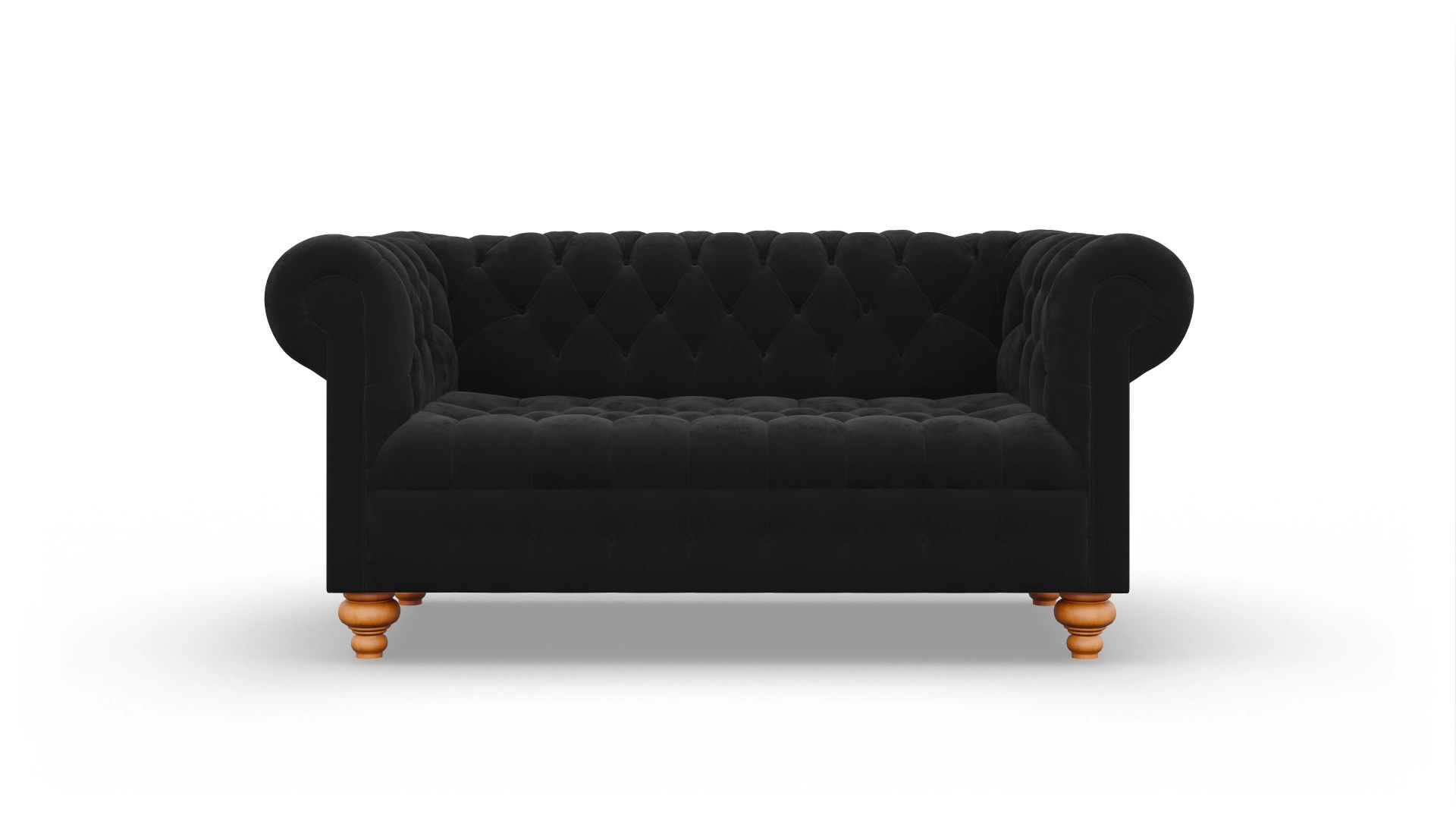 Victorian Chesterfield Samtsofa Liberty Ansicht des Produktes Liberty 2,5-Sitzer in Samt schwarz