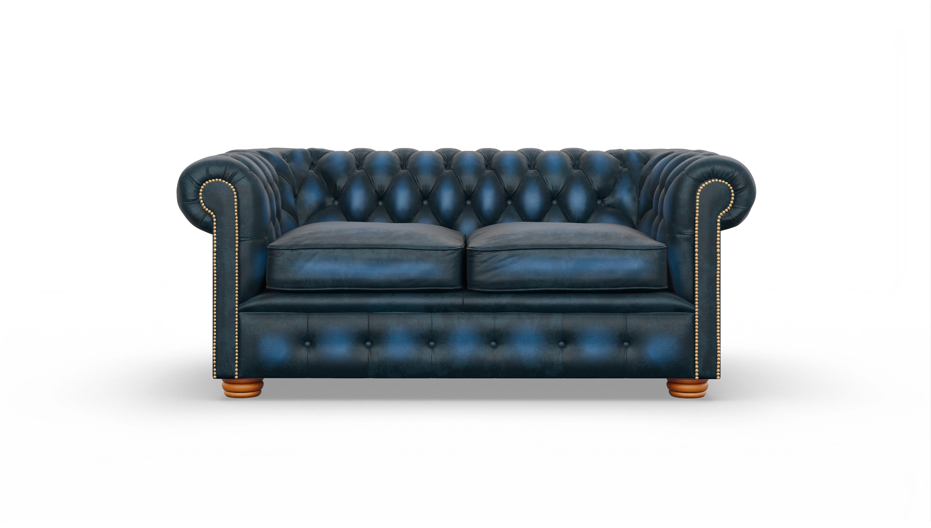 Ansicht des Produktes Carnaby 2-Sitzer in Leder blau