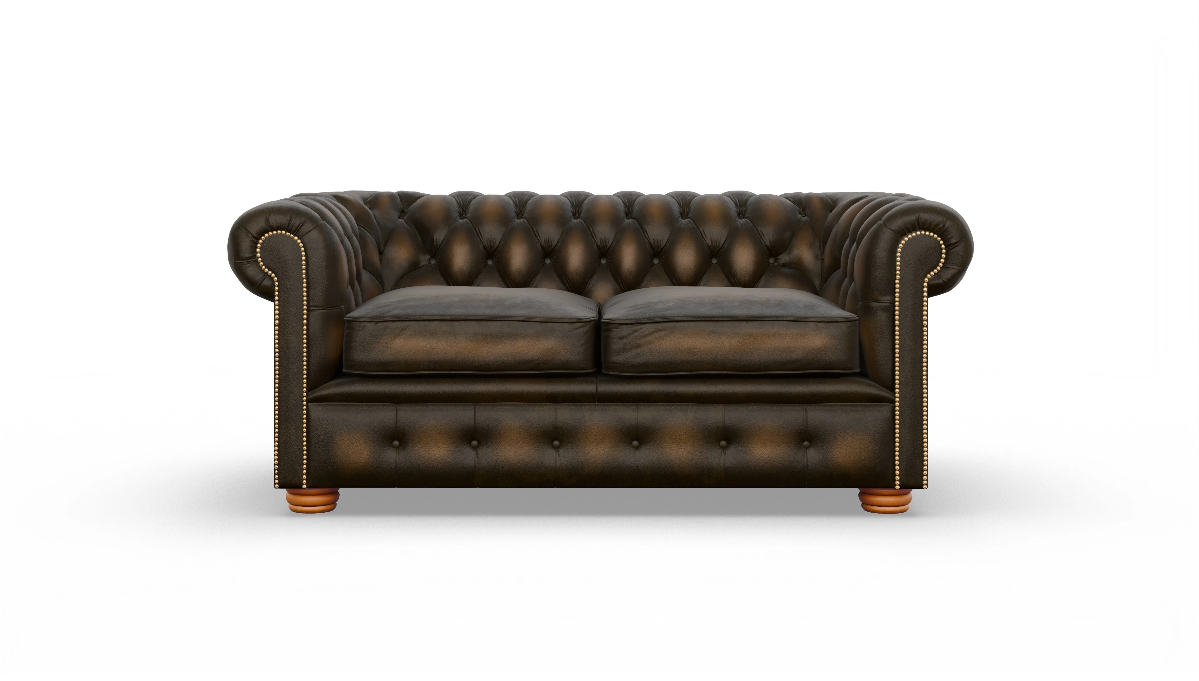 Chesterfield Sofa Carnaby Ansicht des Produktes Carnaby 2-Sitzer in Leder braun