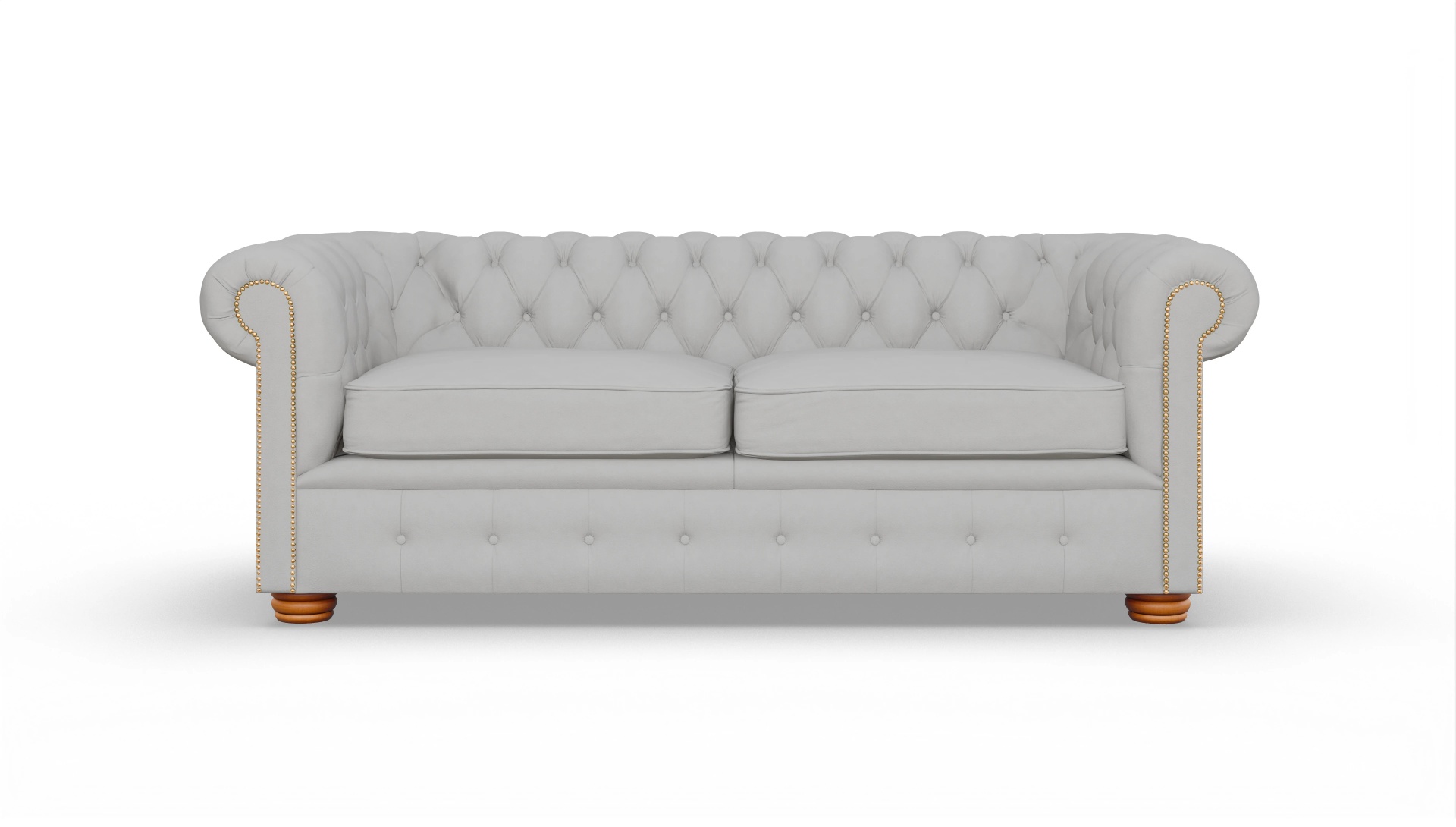 Chesterfield Sofa Carnaby Ansicht des Produktes Carnaby 3-Sitzer in Leder weiß