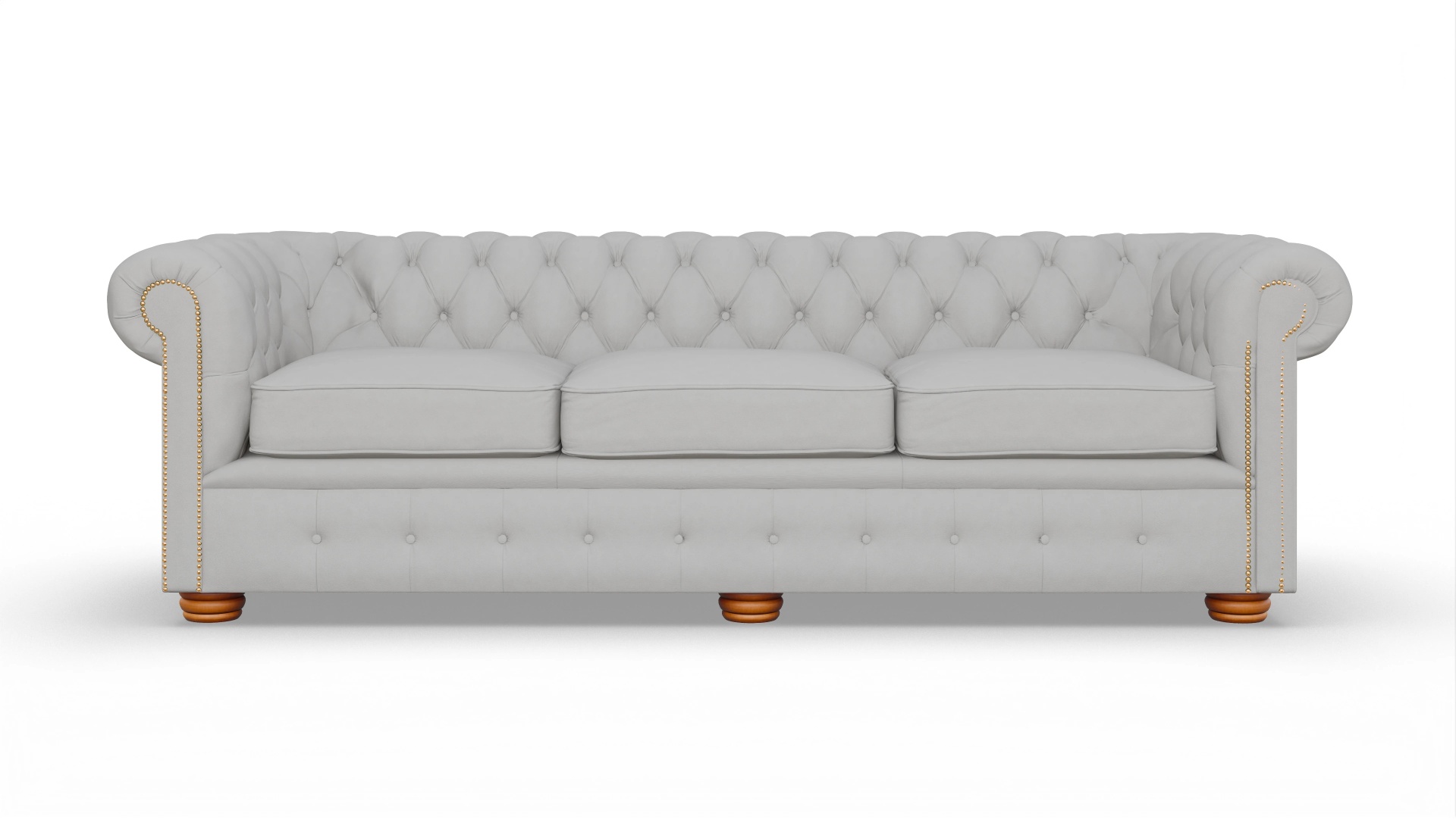 Chesterfield Sofa Carnaby Ansicht des Produktes Carnaby 4-Sitzer in Leder weiß