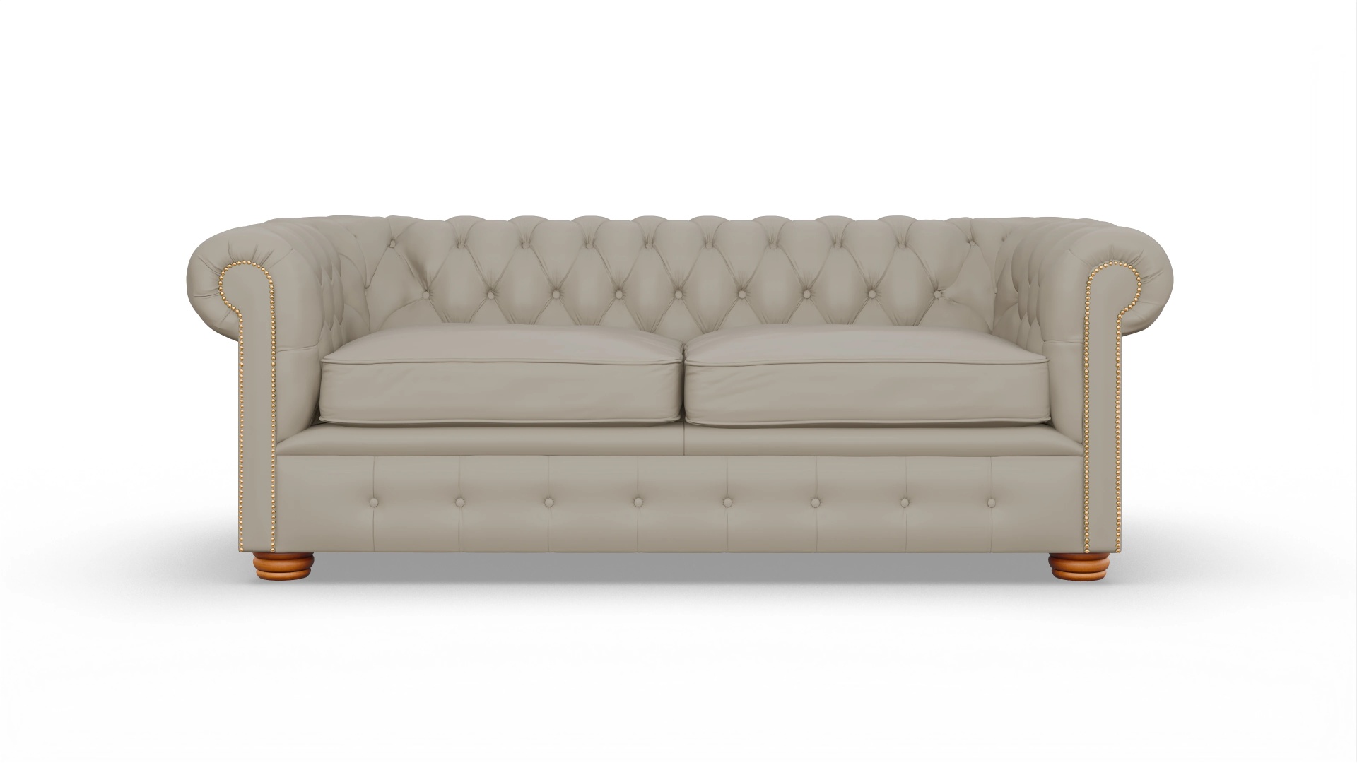 Chesterfield Sofa Carnaby Ansicht des Produktes Carnaby 3-Sitzer in Leder weiß