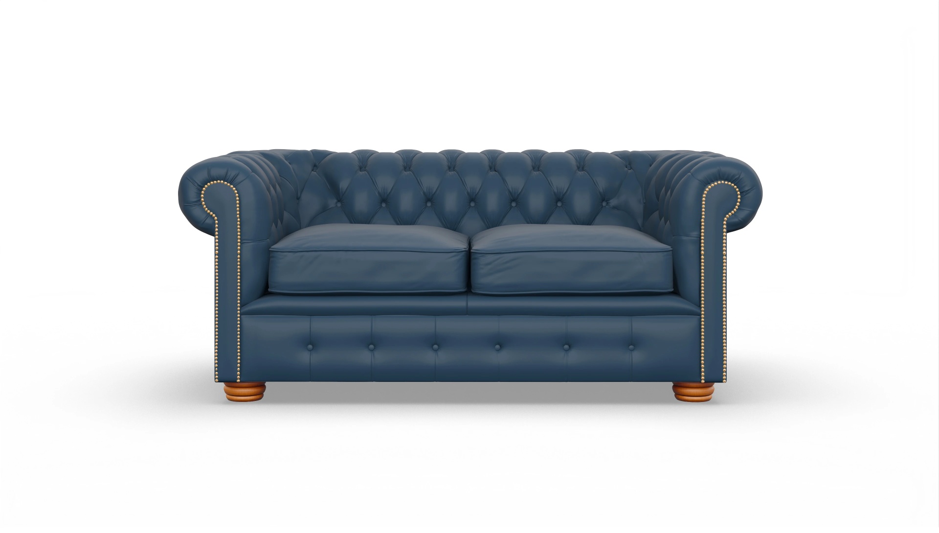 Chesterfield Sofa Carnaby Ansicht des Produktes Carnaby 2-Sitzer in Leder blau
