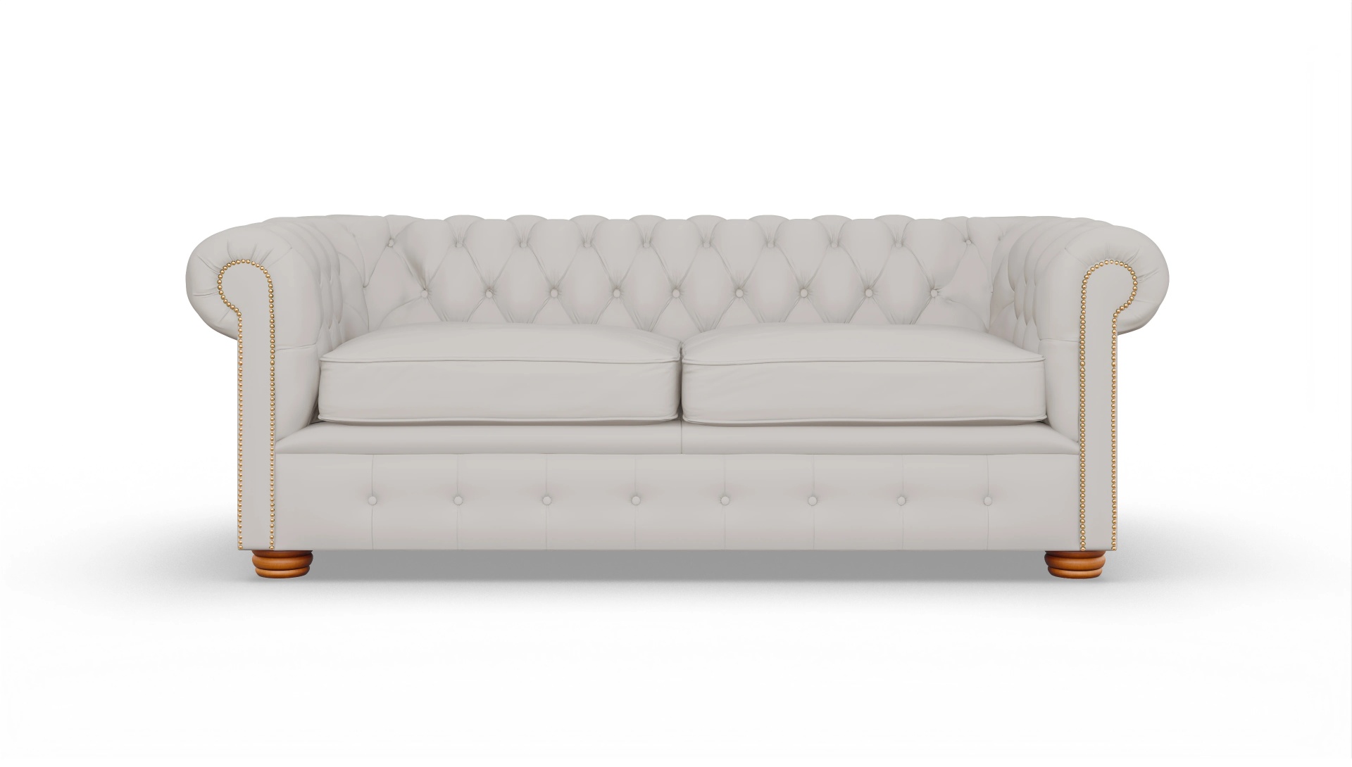 Chesterfield Sofa Carnaby Ansicht des Produktes Carnaby 3-Sitzer in Leder weiß