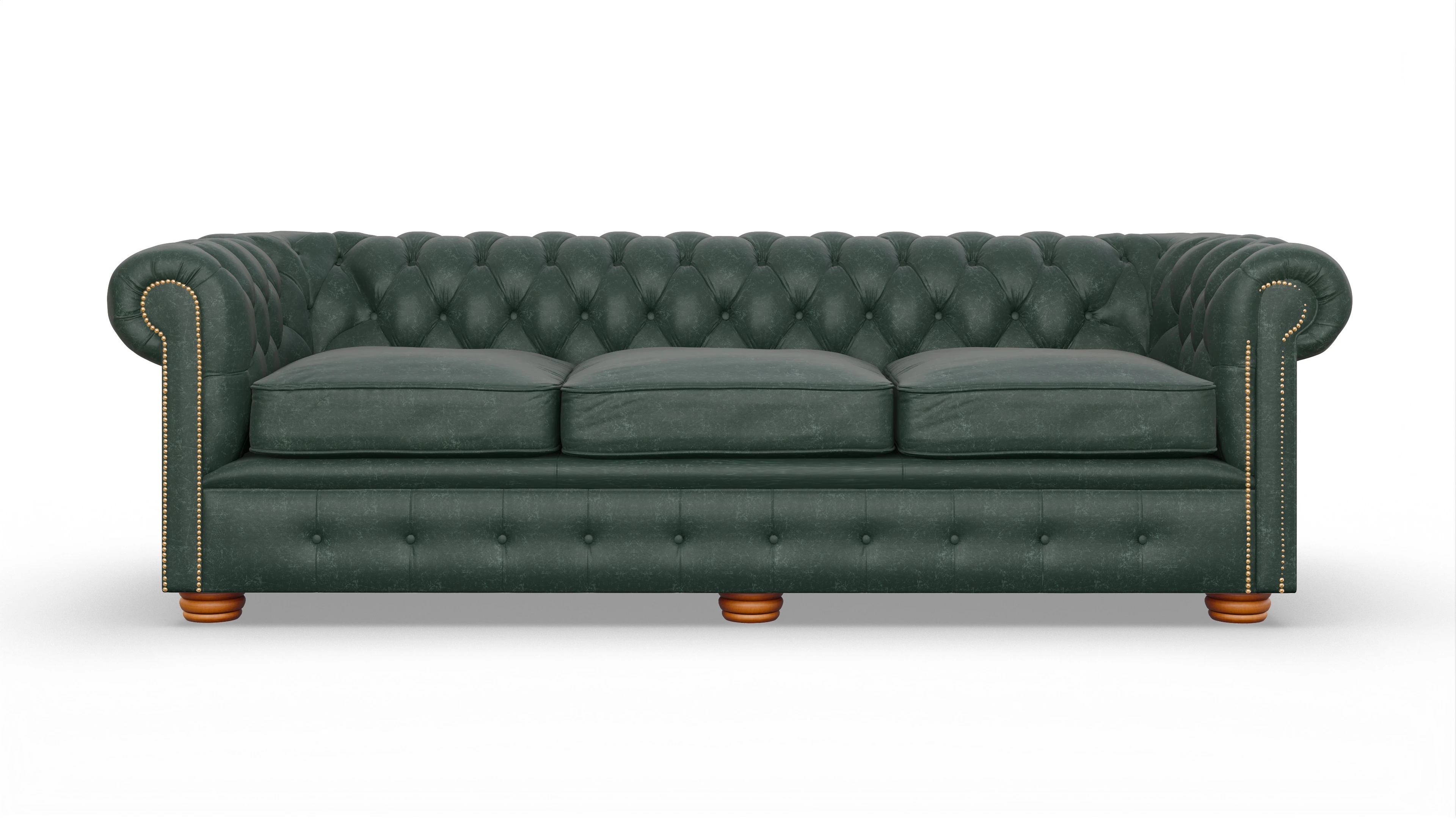 Chesterfield Sofa Carnaby Ansicht des Produktes Carnaby 4-Sitzer in Leder grün