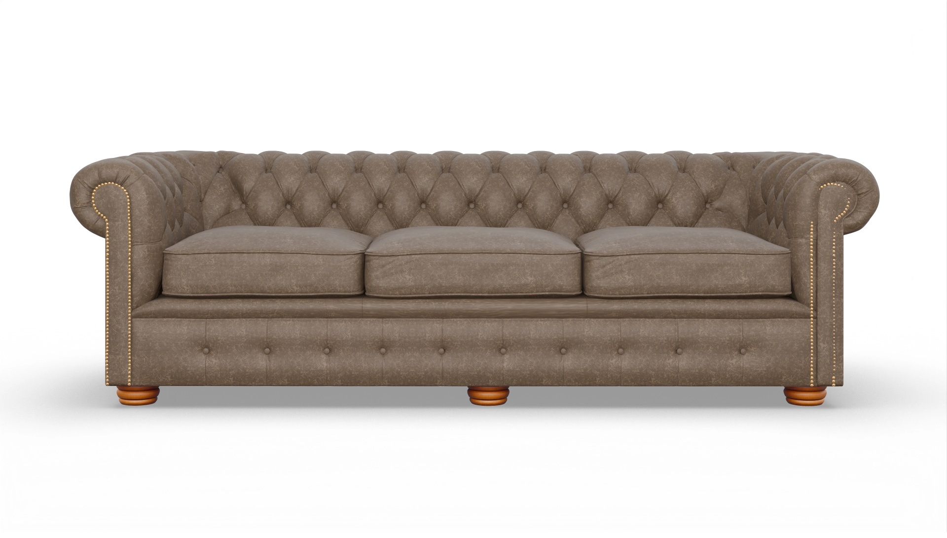 Chesterfield Sofa Carnaby Ansicht des Produktes Carnaby 4-Sitzer in Leder braun
