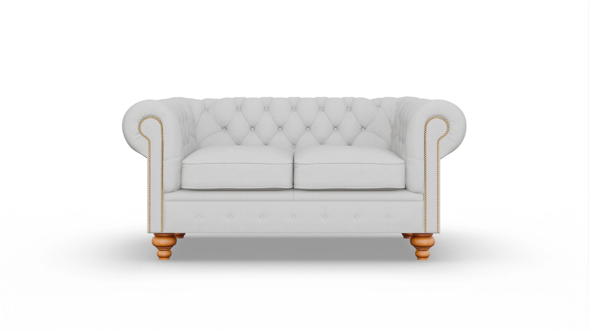 Chesterfield Sofa Trafalgar Ansicht des Produktes Trafalgar 2-Sitzer in Leder weiß