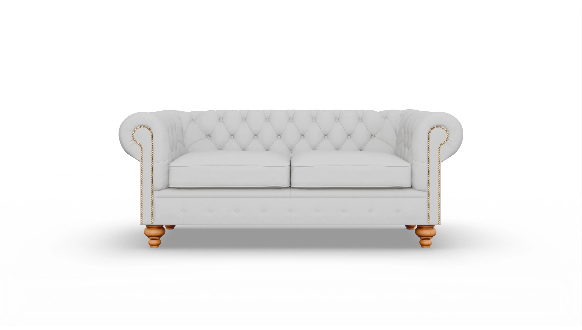 Chesterfield Sofa Trafalgar Ansicht des Produktes Trafalgar 3-Sitzer in Leder weiß