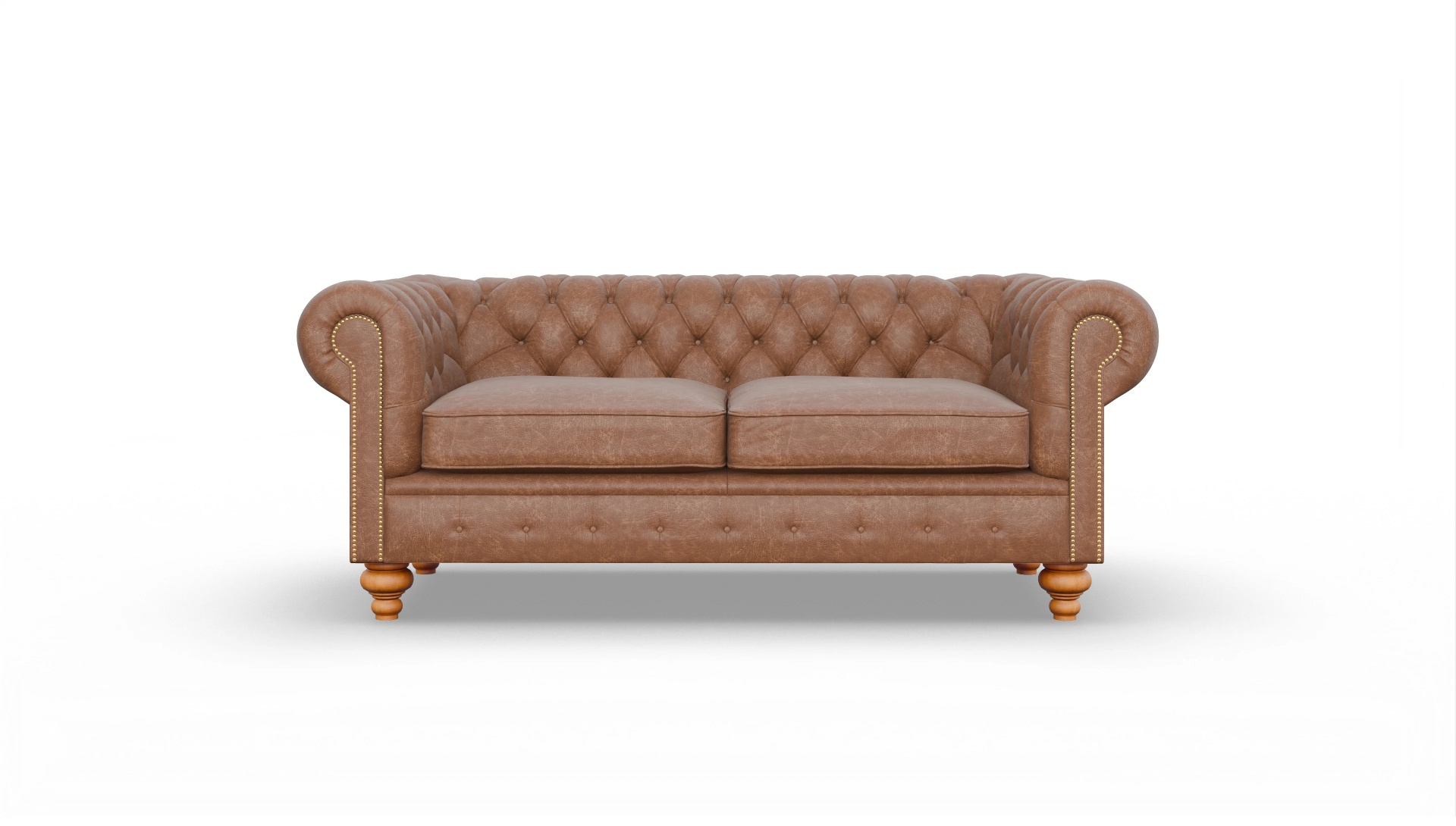 Chesterfield Sofa Trafalgar Ansicht des Produktes Trafalgar 3-Sitzer in Leder braun