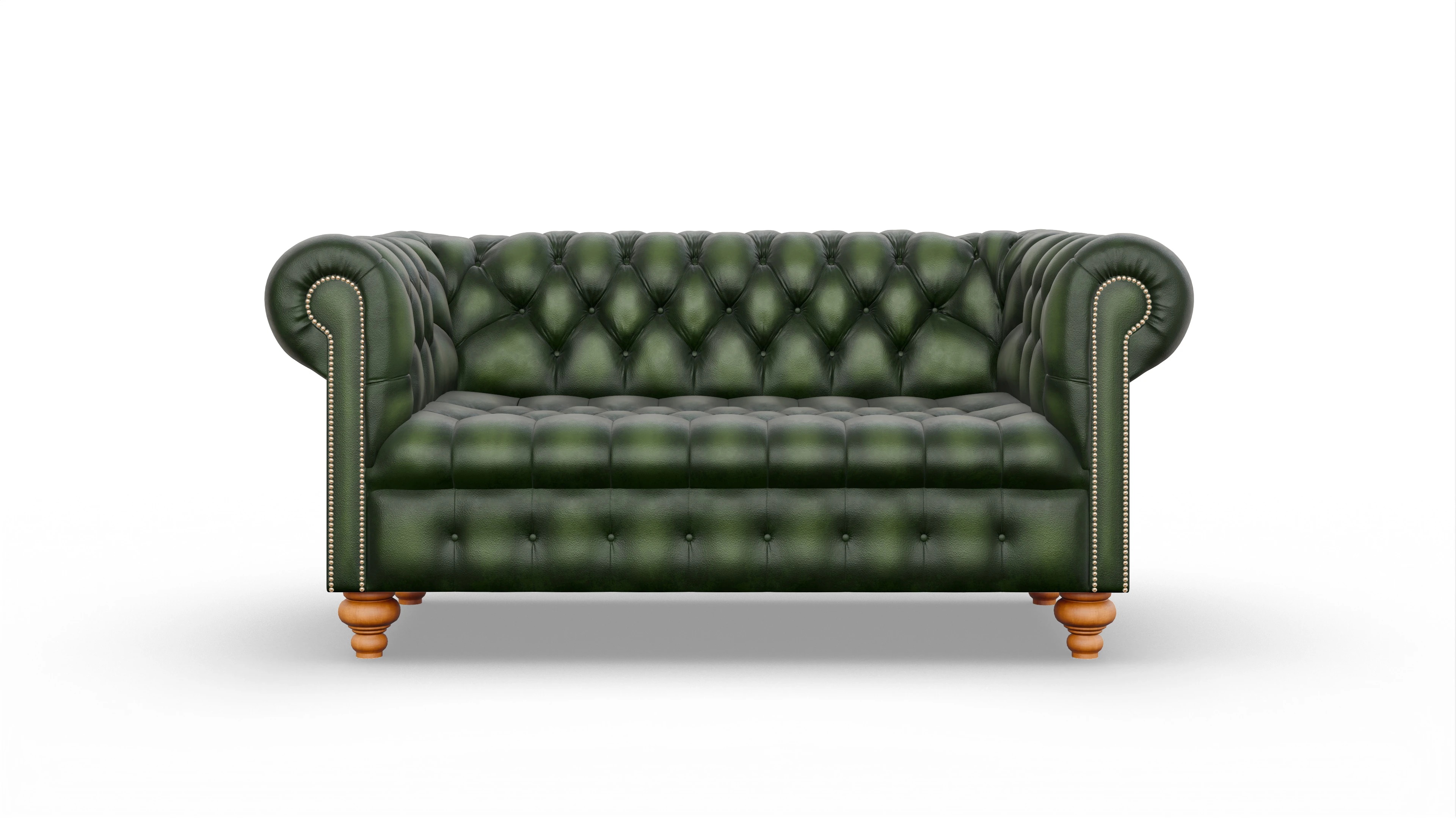 Victorian Chesterfield Sofa Liberty Ansicht des Produktes Liberty 2,5-Sitzer in Leder grün